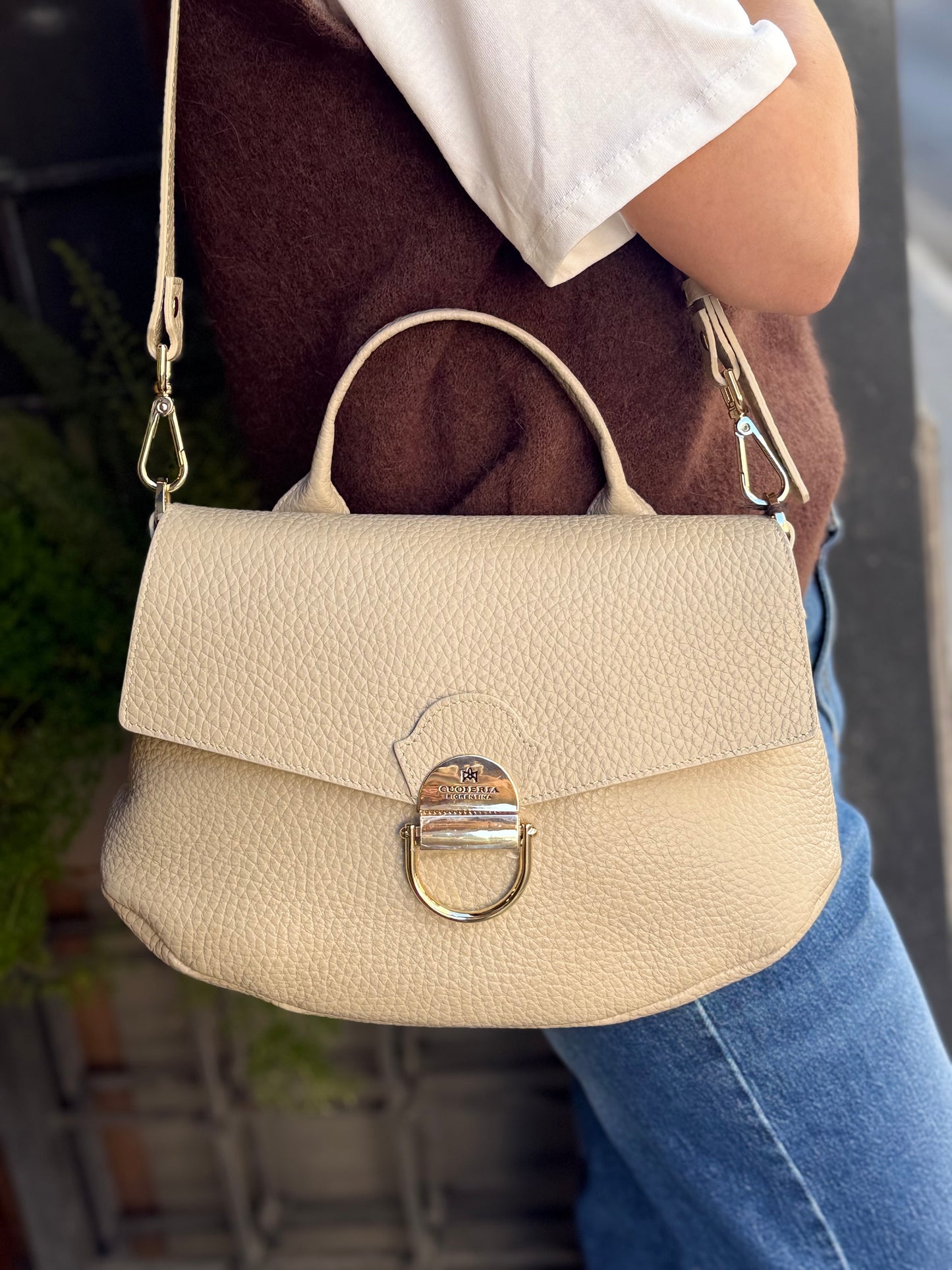 Cuoieria Fiorentina JESS SMALL FLAP BAG PROSECCO