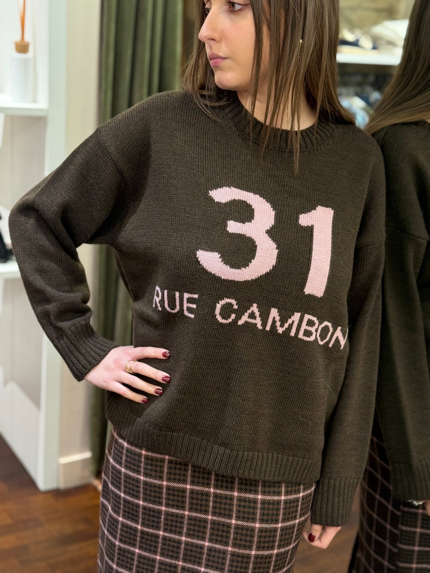Tensione in Maglia "RUE CAMBON" MORO/ROSA