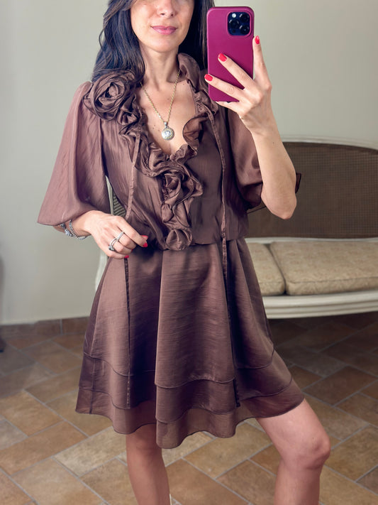 Tensione In Abito corto con rouches MORO