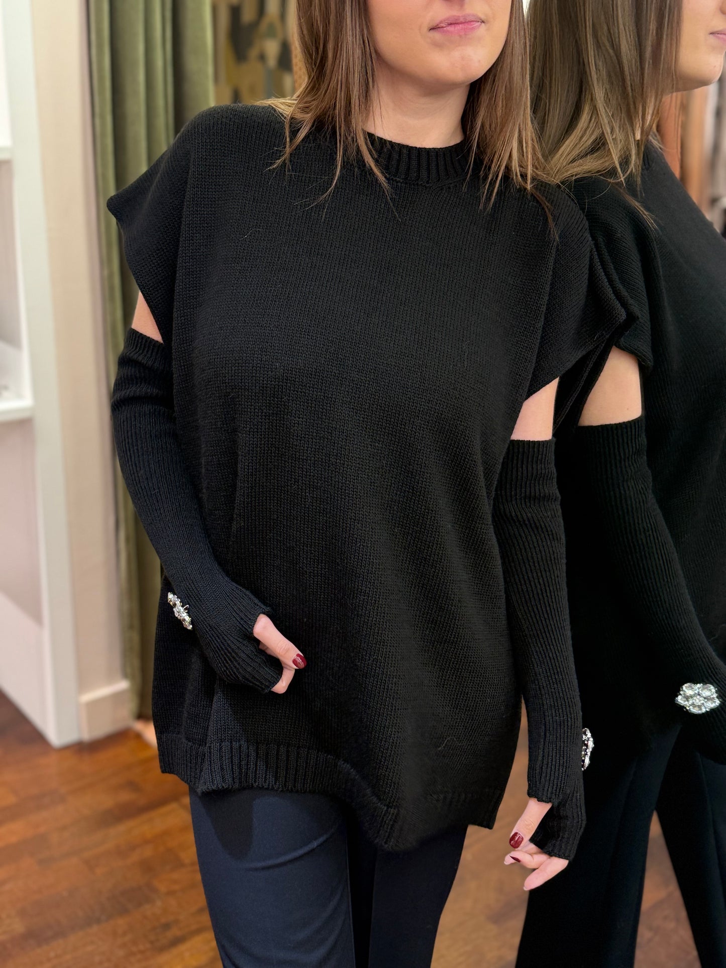 Tensione In Gilet con manicotto NERO