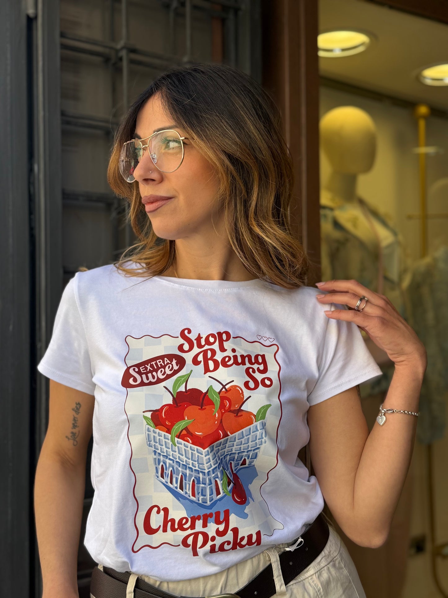 T-shirt stampa "Cherry Picky"