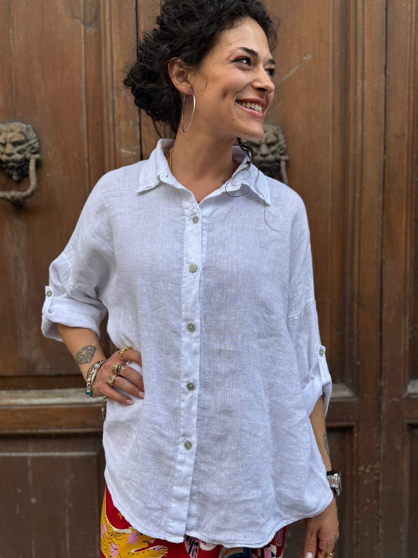 Camicia VIOLA in lino (disponibile in più colori)