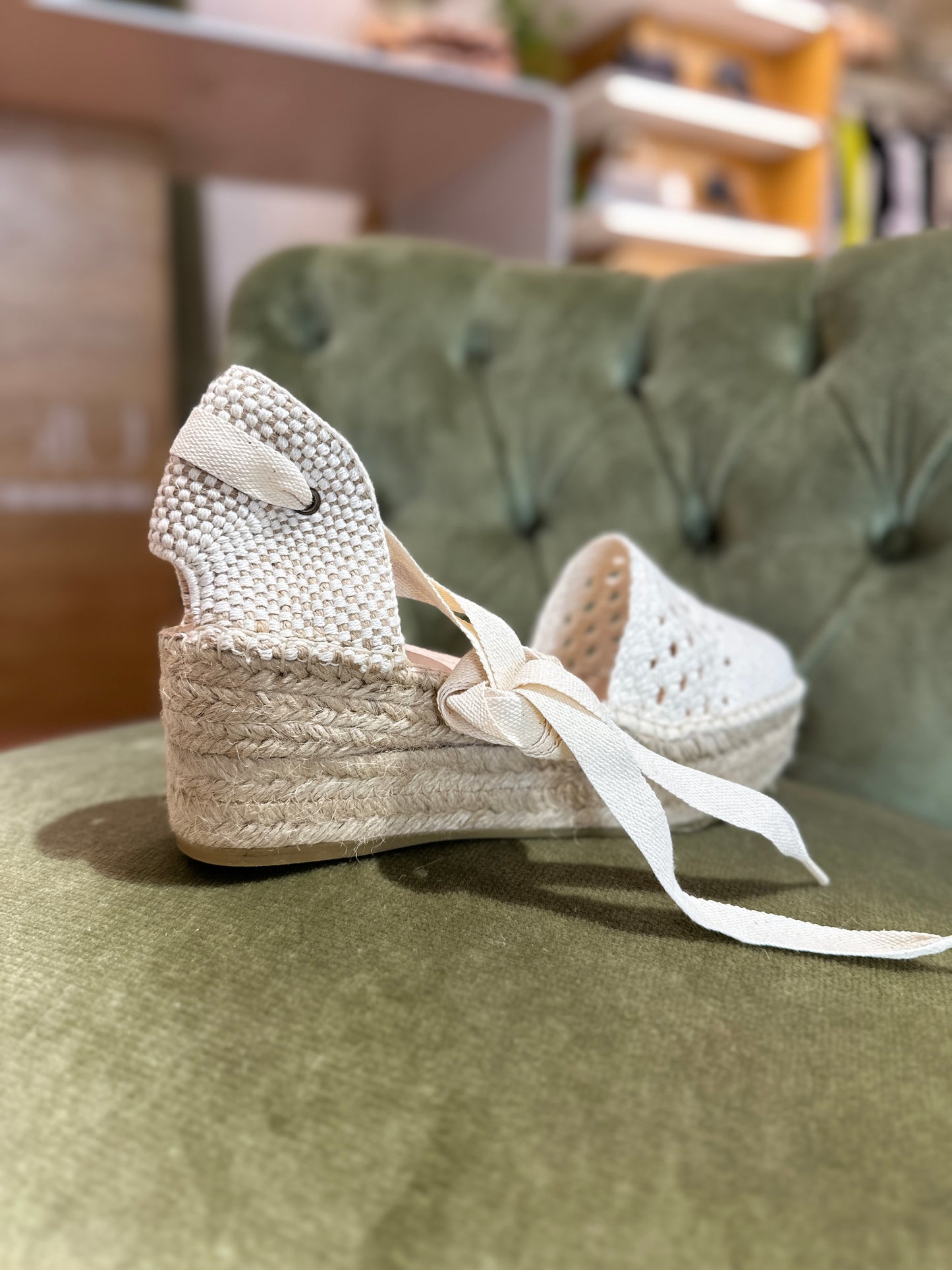 Macarena espadrilles crochet lirio