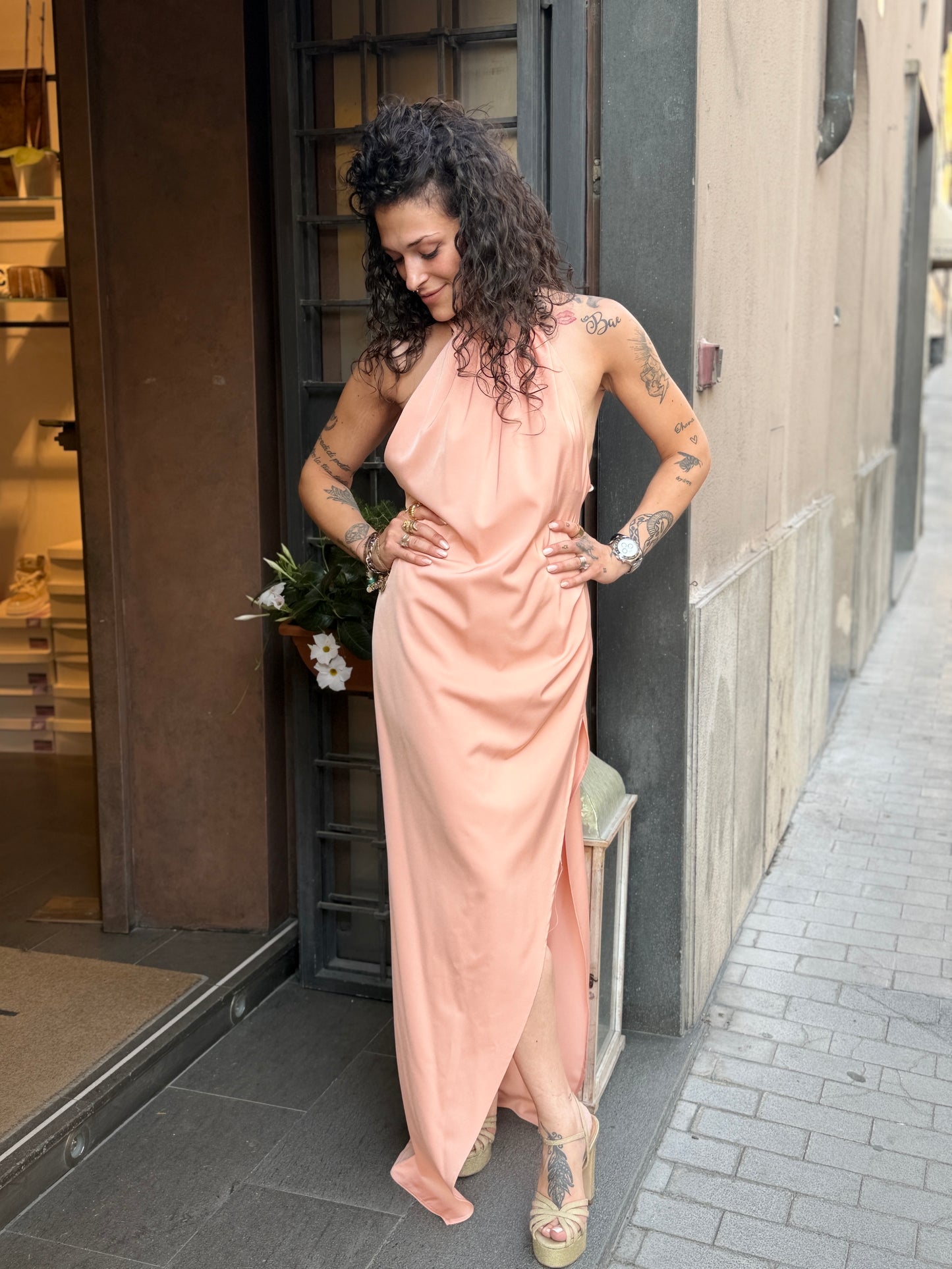 Silence Limited Sensual dress Peach
