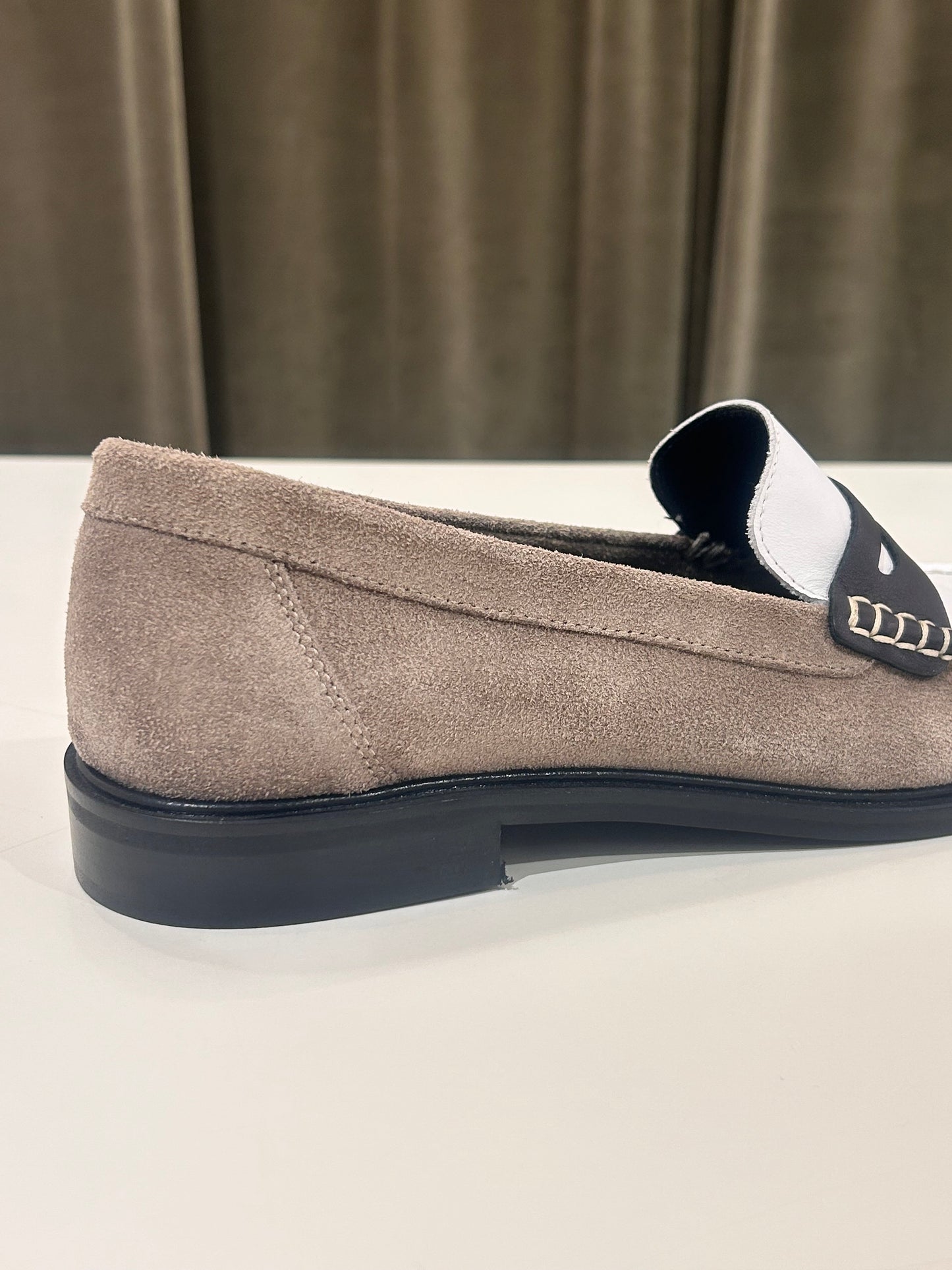 Elisa Lanci Mocassino in pelle e camoscio