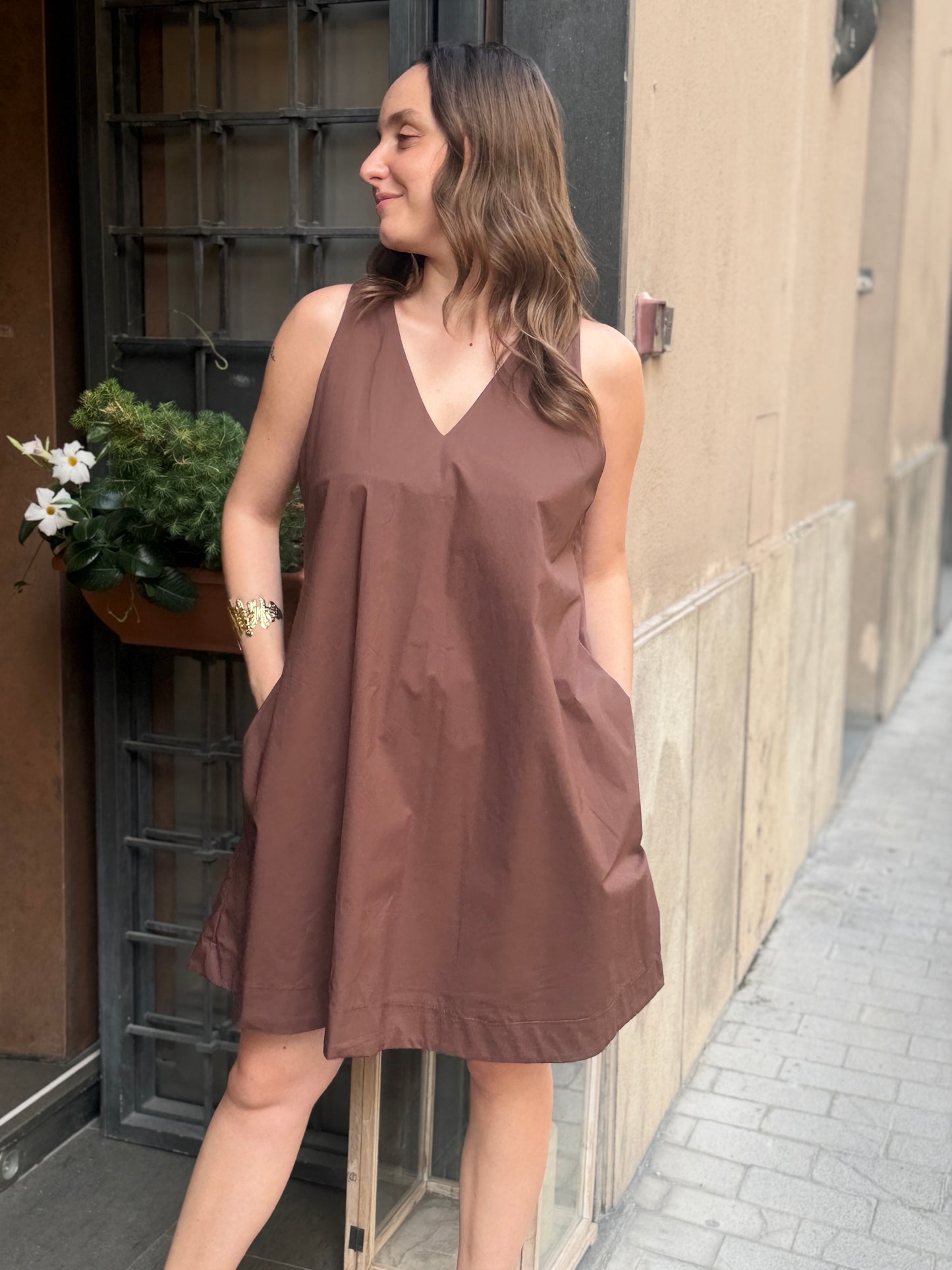 Abito midi a trapezio (disp. in più colori)