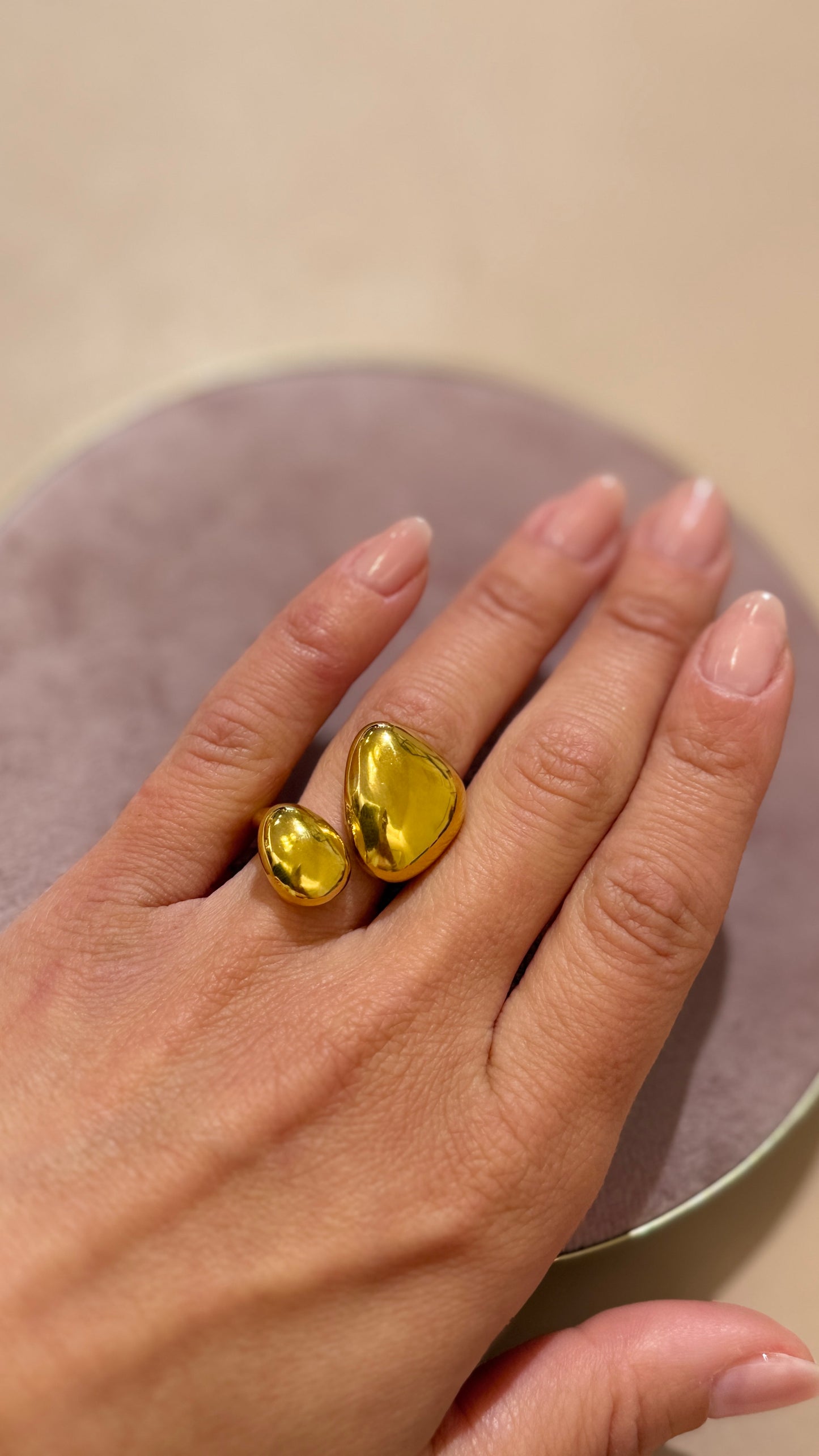 Anello doppio bold Oro