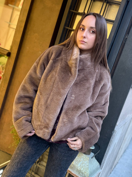 Ecopelliccia FRANCESCA Taupe