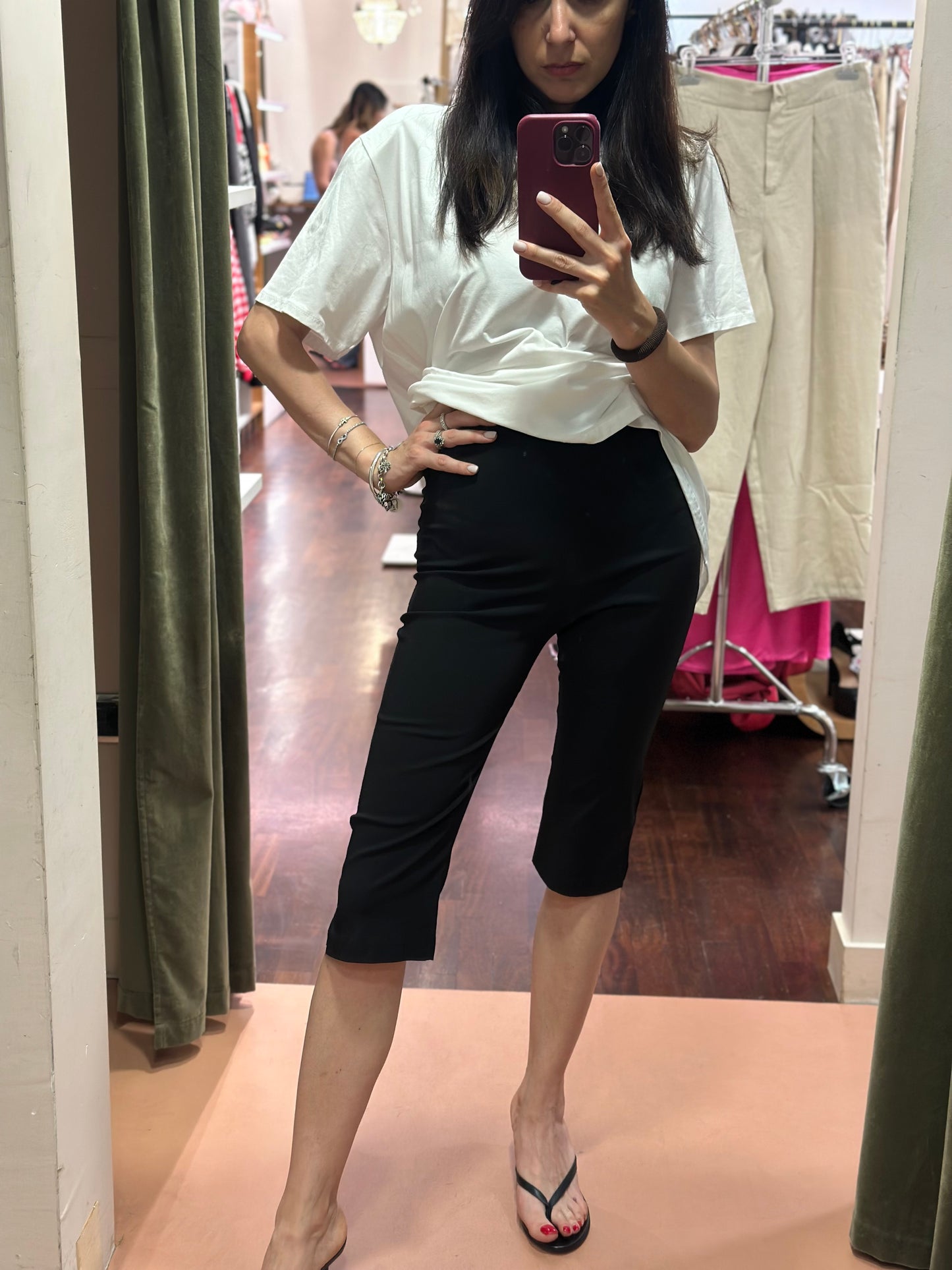 Pantaloni Capri NERO