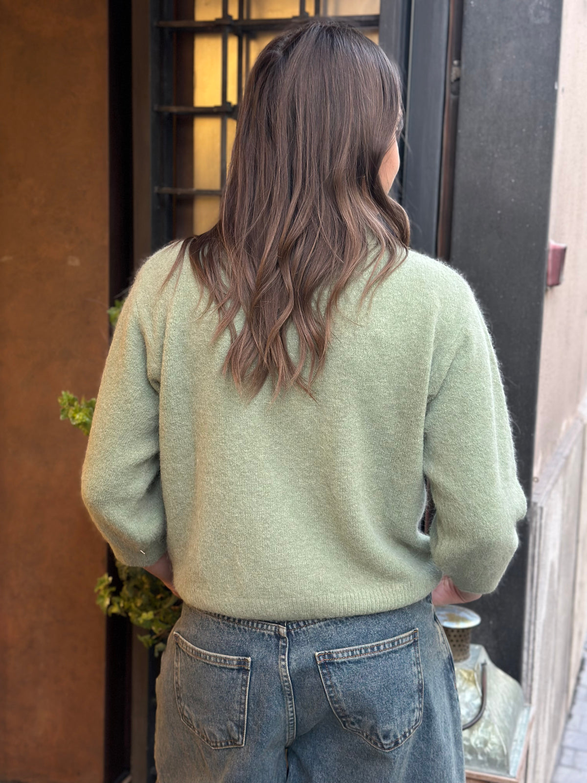 Cardigan con fiocco (disp. In più colori)
