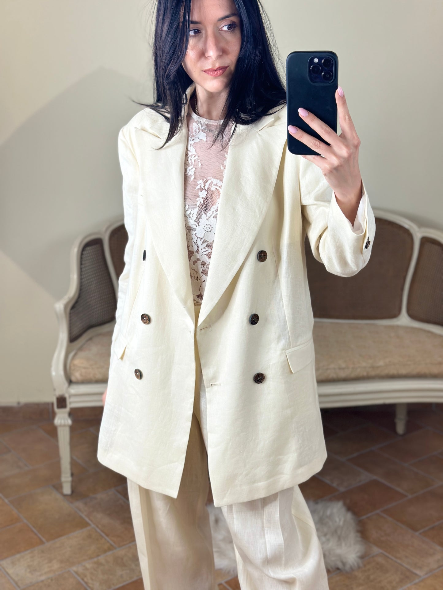 BohemianVì Giacca in lino