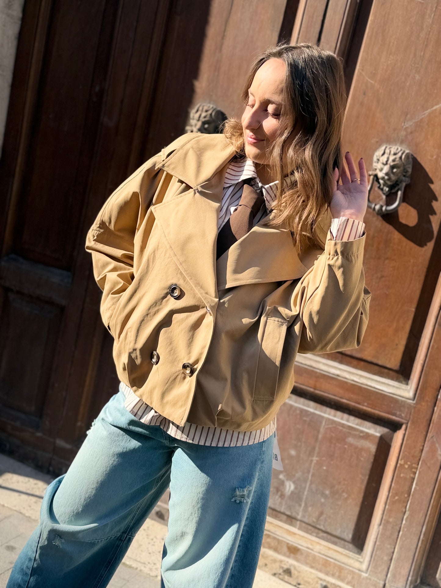 Haveone Trench corto CAMMELLO