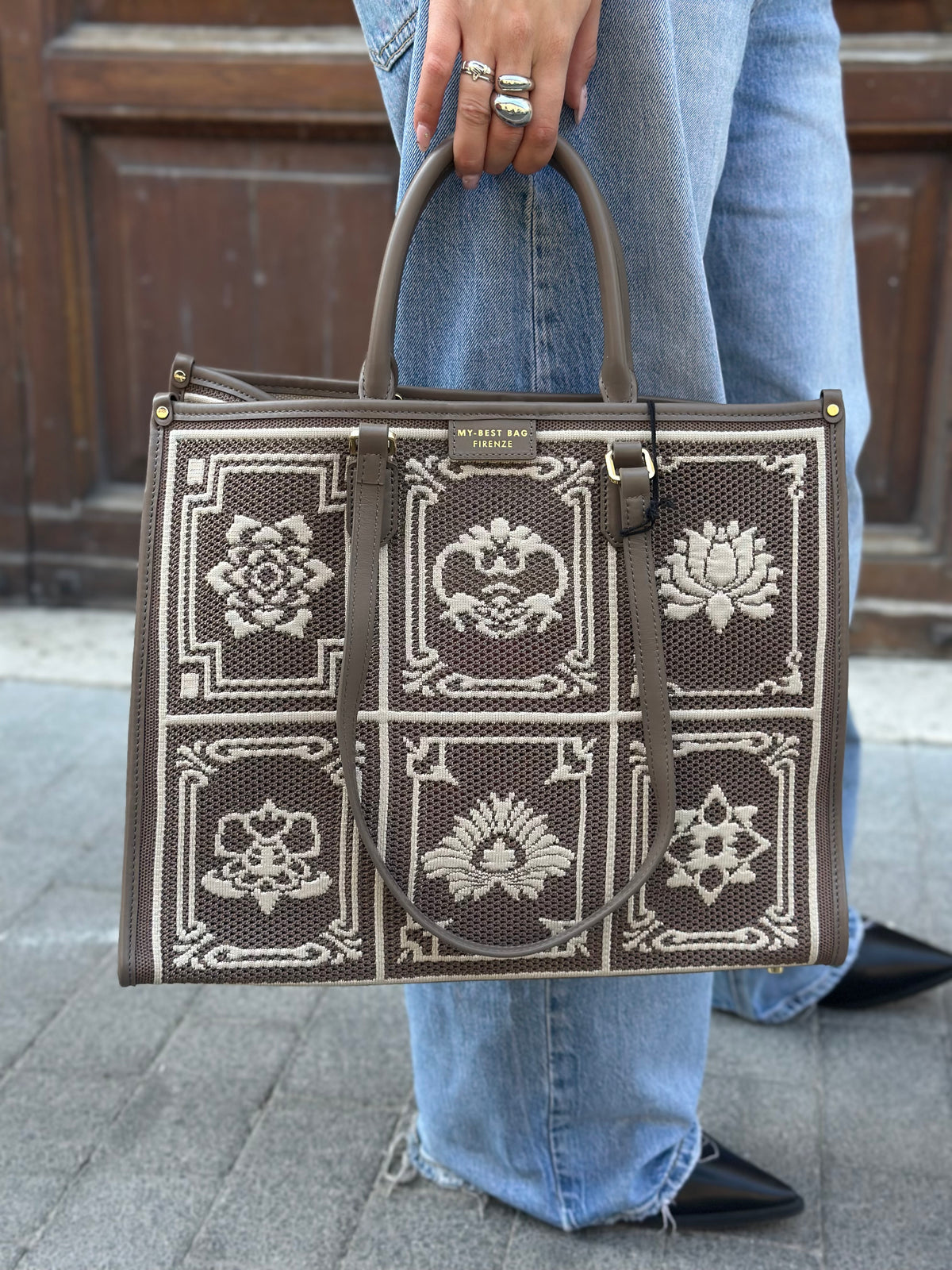 My Best Bag ATENA LASHA NATURAL BAROCCO LARGE