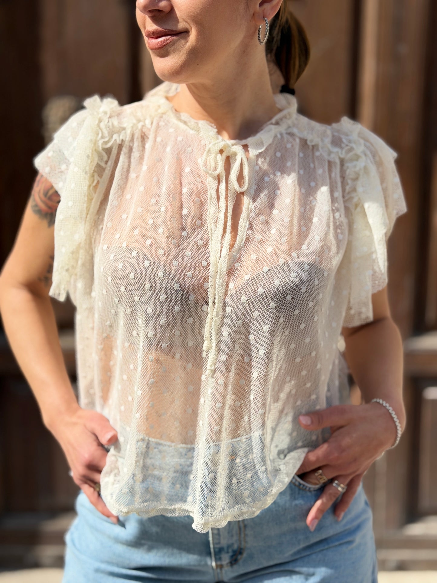 Tensione in Blusa Rouches BURRO