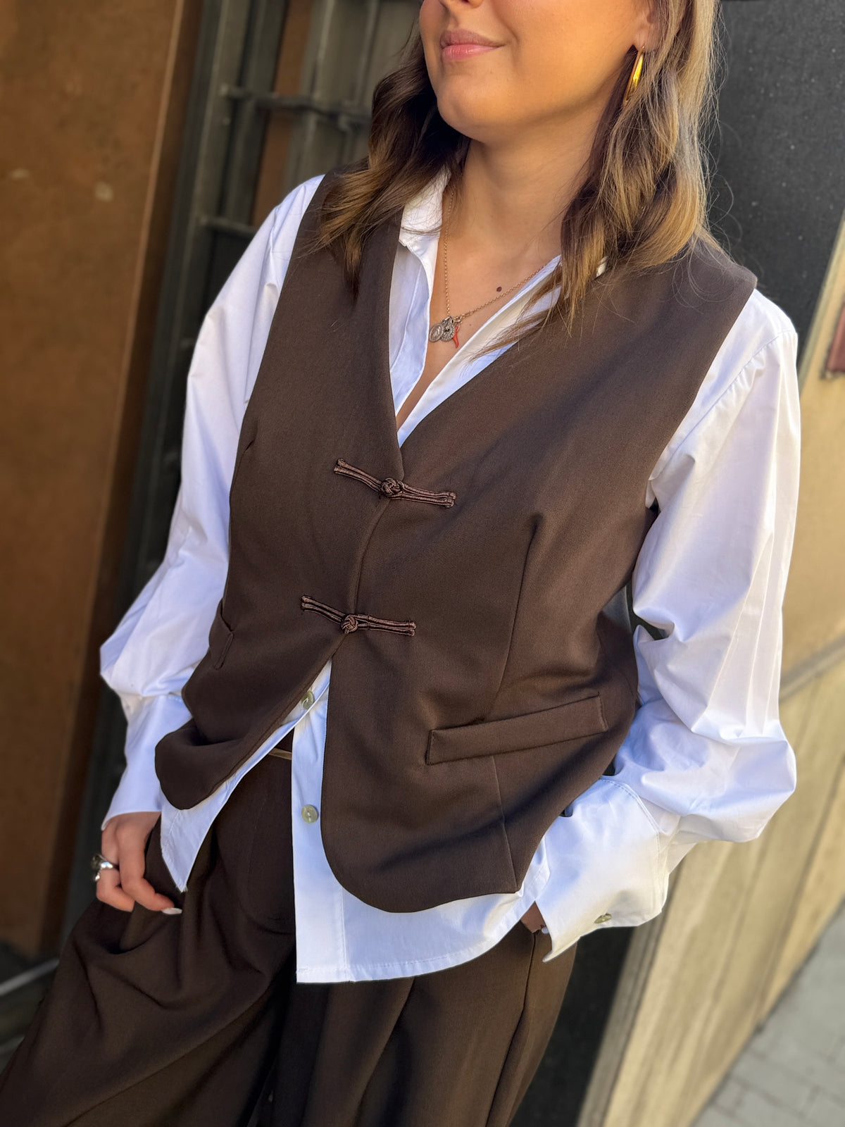 Gilet con alamari MORO