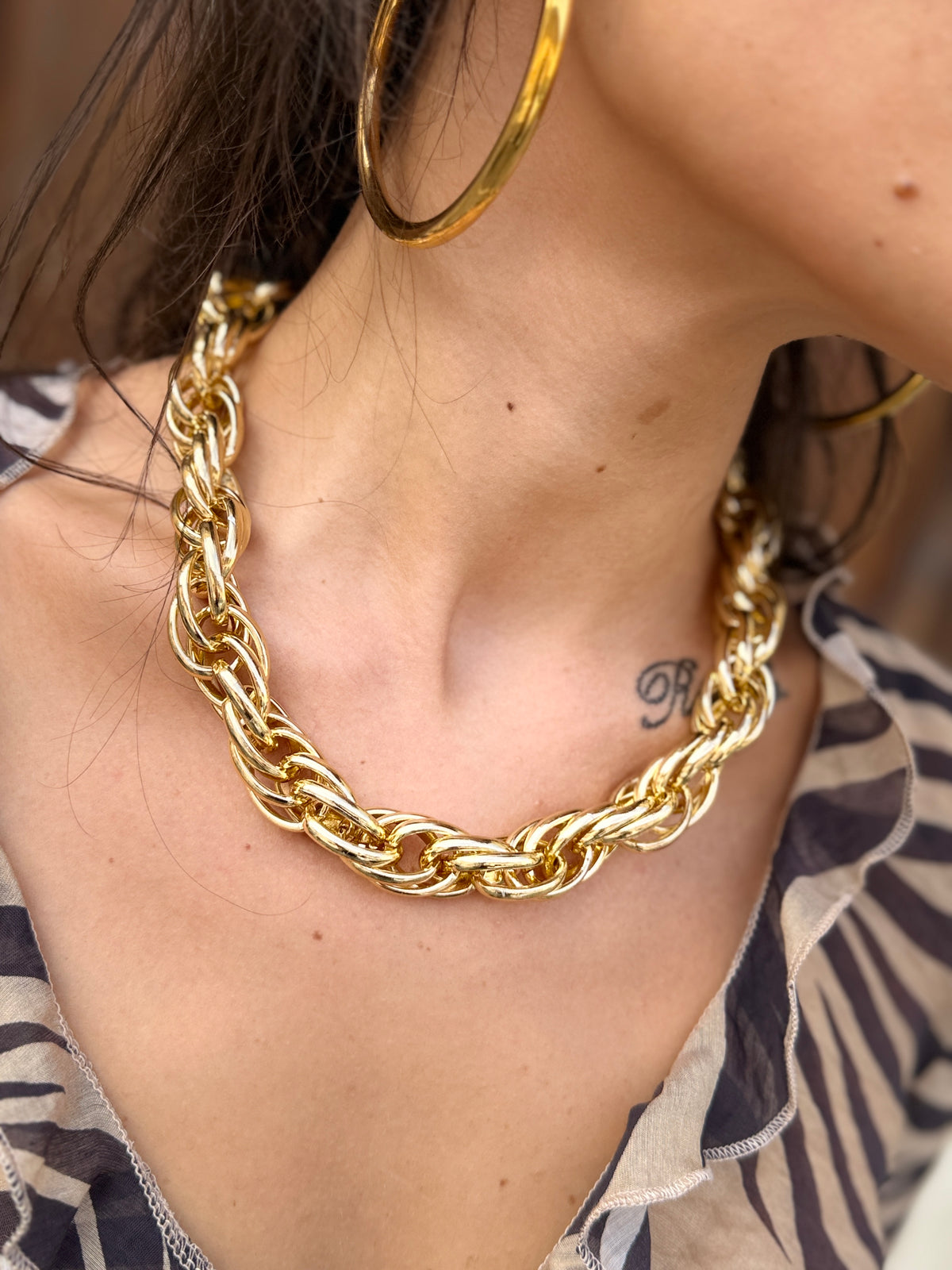 Collana con catena intrecciata ORO
