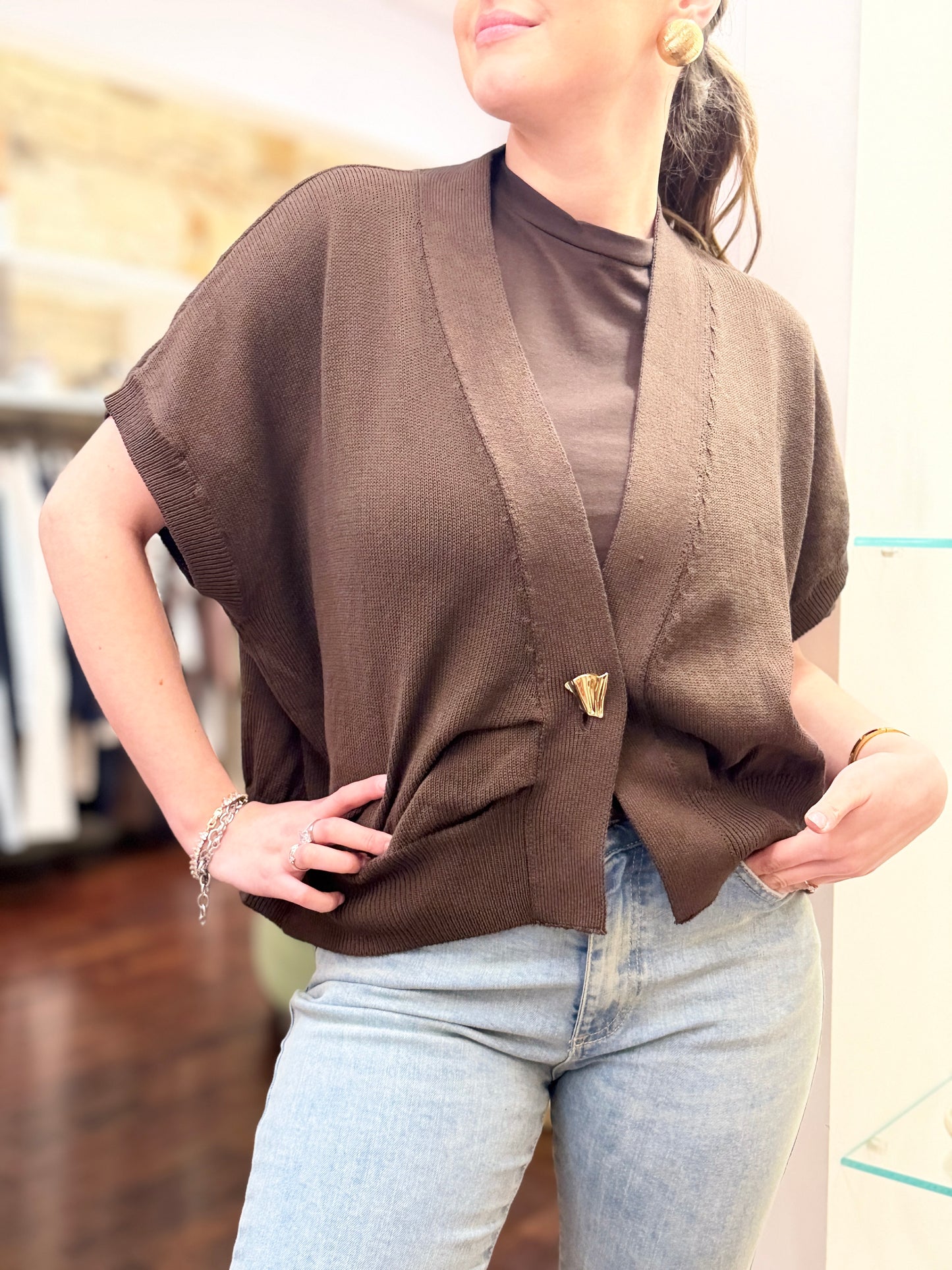 Tensione in Cardigan kimono MORO