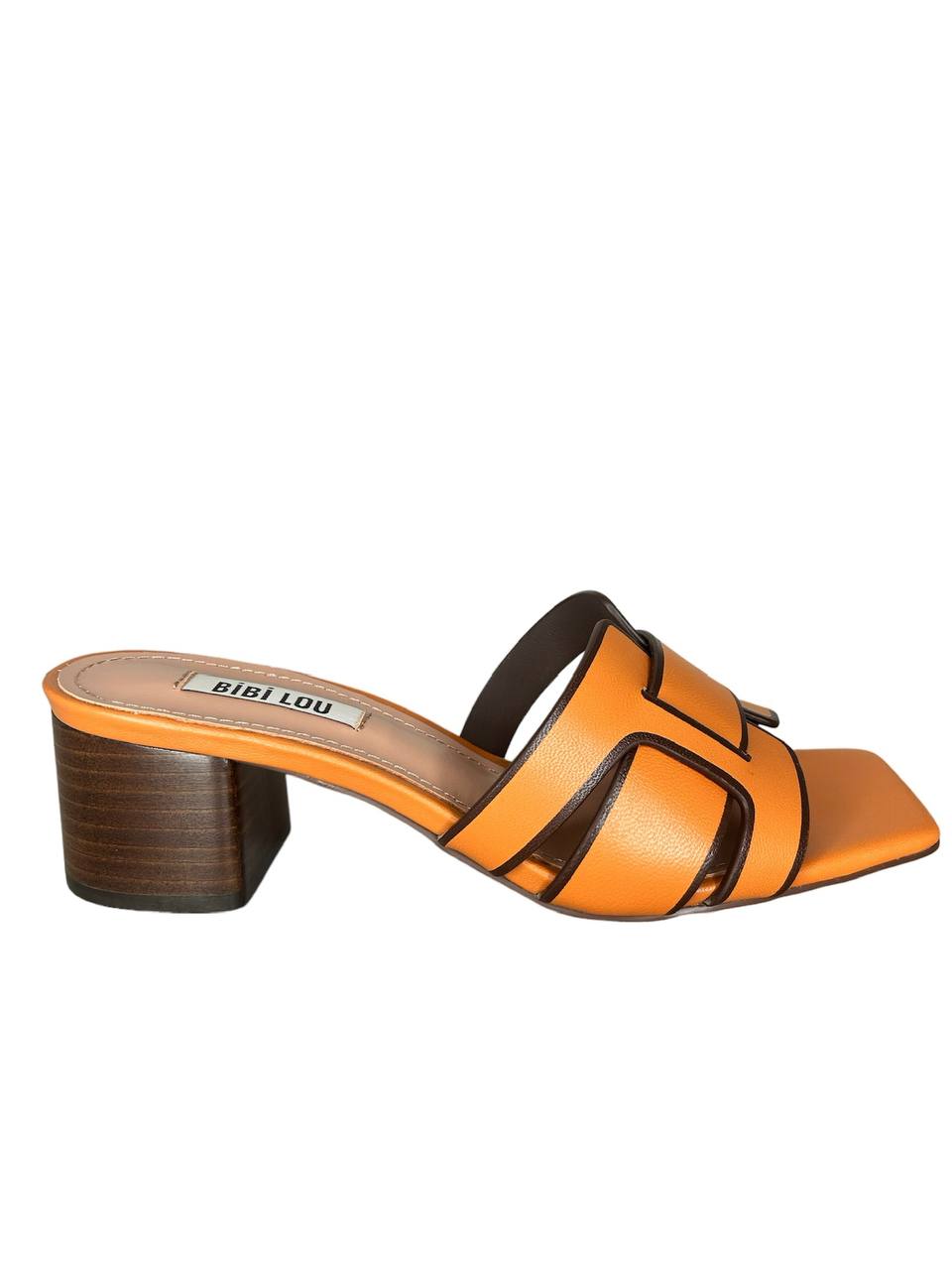 Bibi Lou Ciabatta con tacco kid leaher terracota