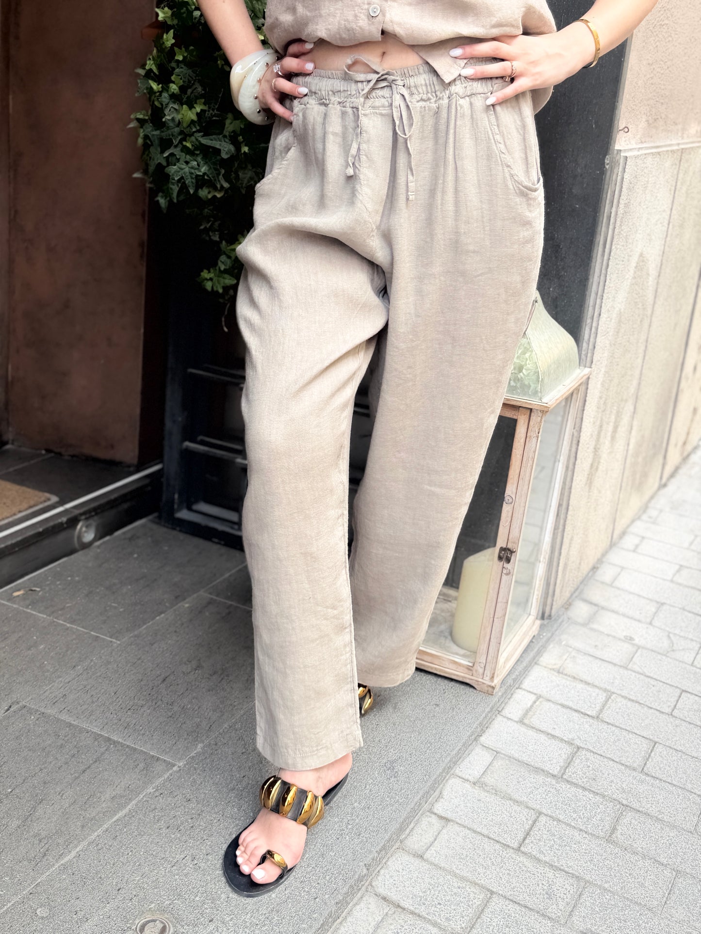 Pantalone EDITH in Lino gamba dritta (disp in altre varianti colori)