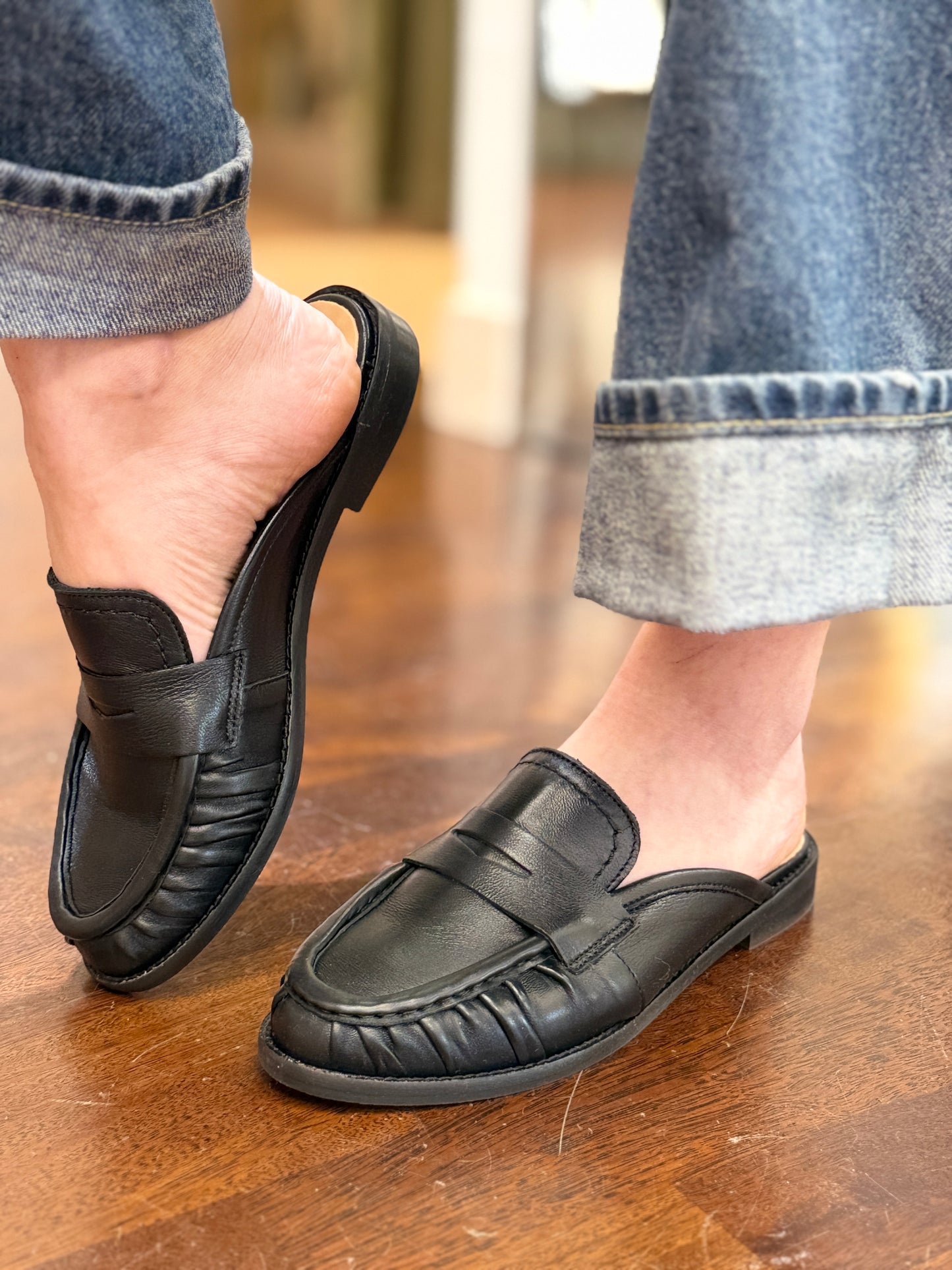 Ovyè Mocassino Sabot in pelle Nero