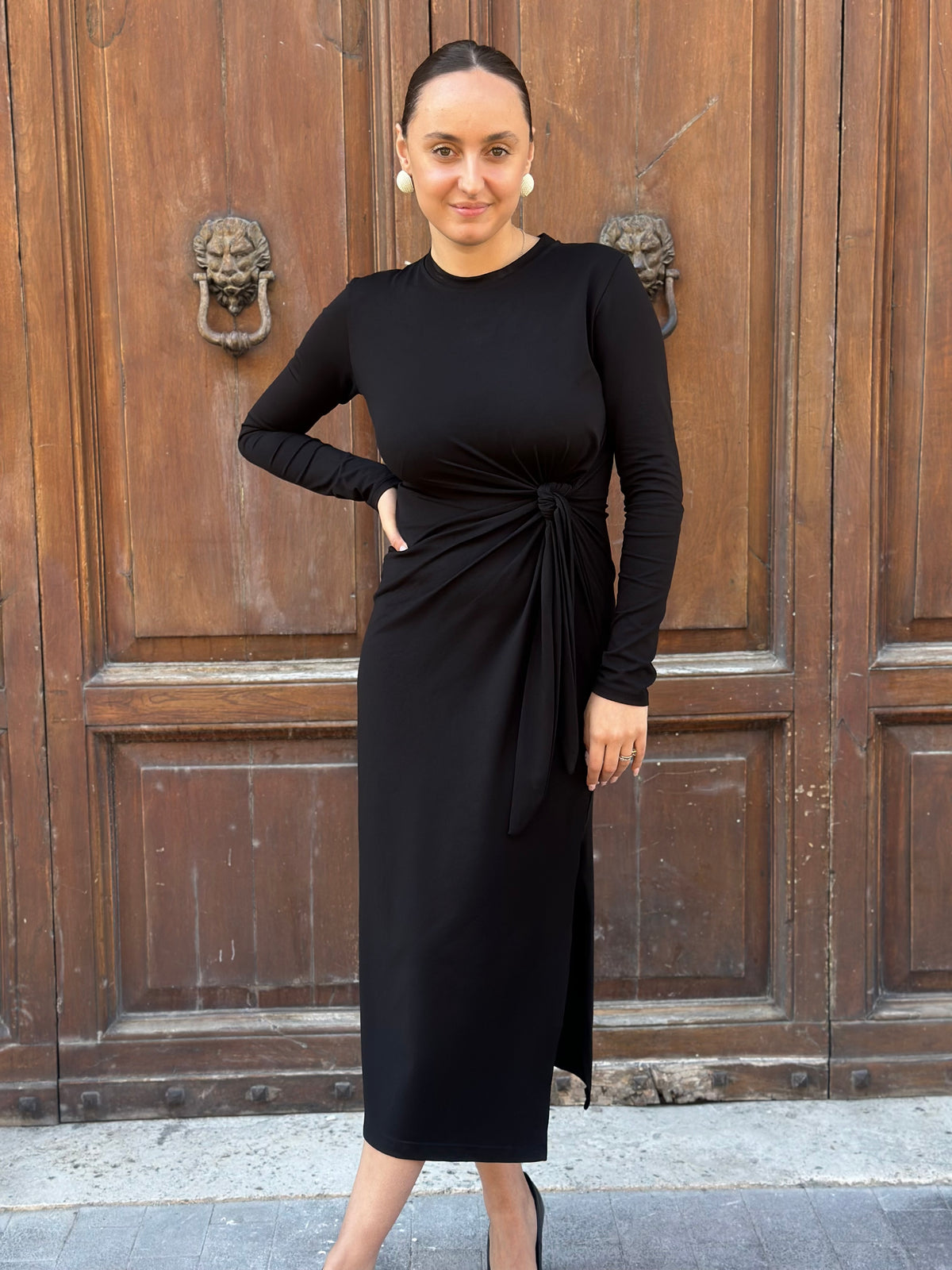 Haveone Abito in jersey NERO