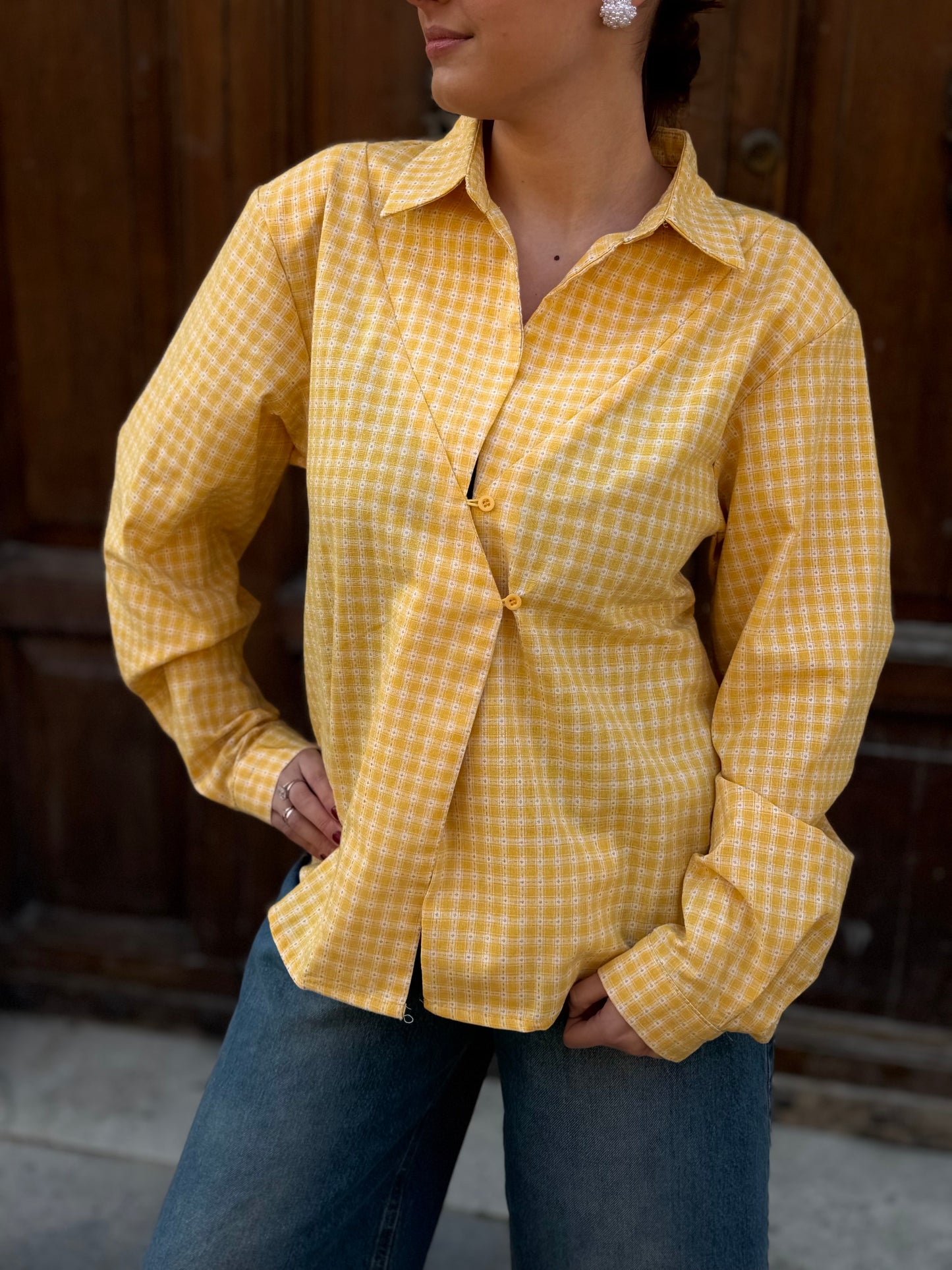 Camicia Check Gialla