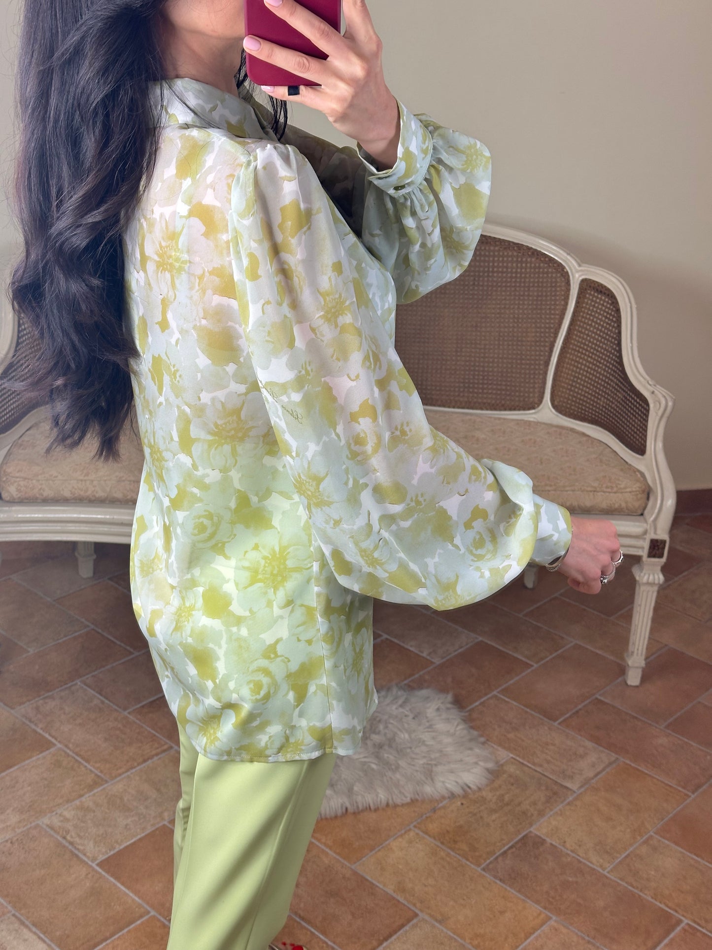 Silence Limited Flower Shirt GREEN