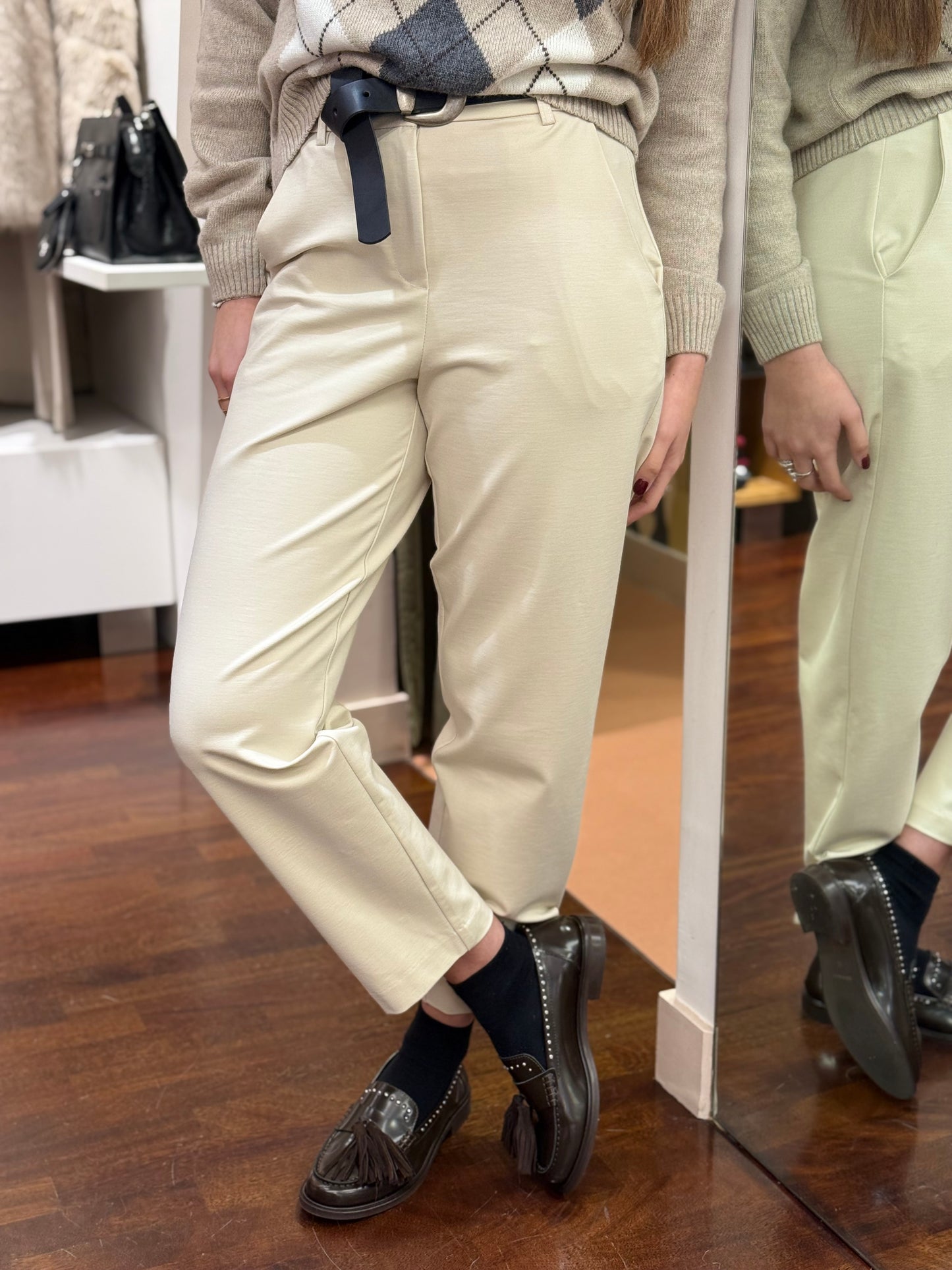 Tensione In Pantalone punto Milano PANNA