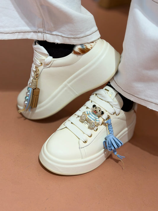 GIO+ sneakers Oliva in cavallino LATTE