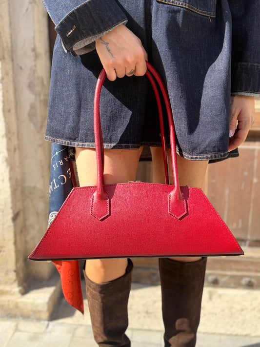 Bauletto CANDY in pelle ROSSO/BLU/NERO