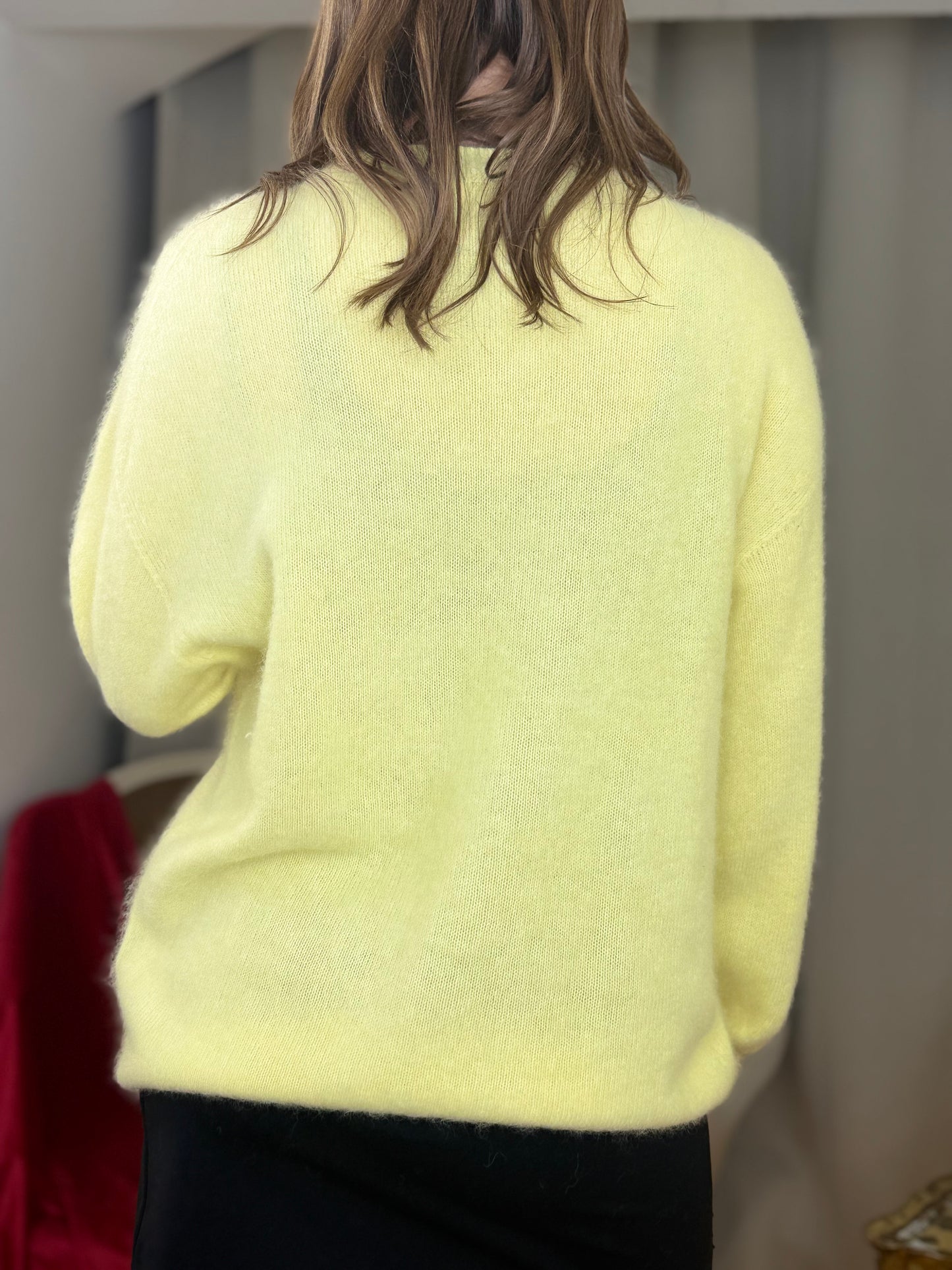 Maglia in cashmere e lana GIALLO