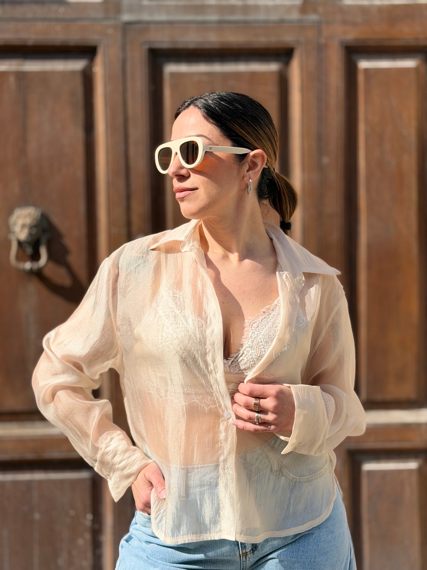 Tensione in Camicia + Top pizzo BURRO
