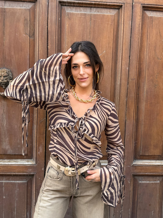 Tensionein Blusa Zebra