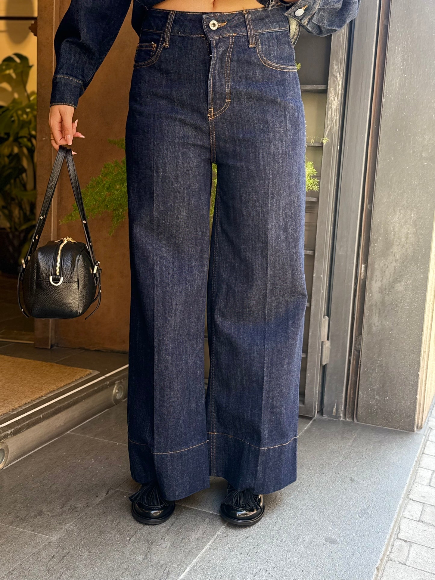 Jeans BLU DENIM SCURO a palazzo