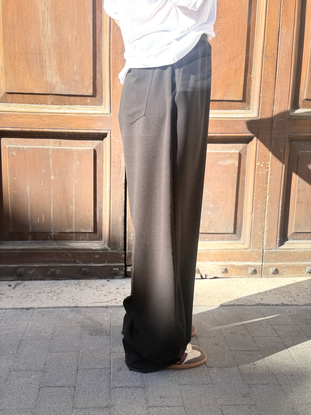 Tensione in Pantalone  barrel NERO
