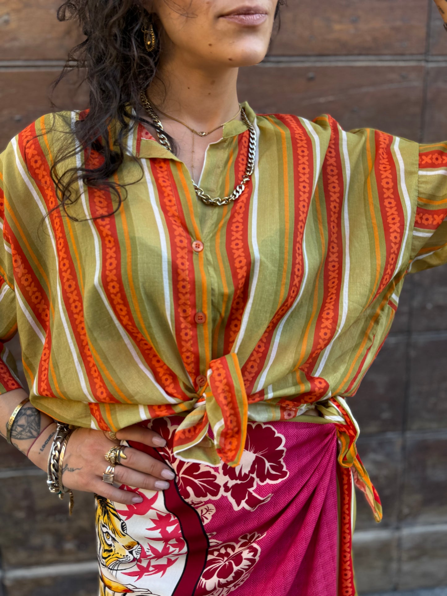 Tensione in camicia coreana FLOWERS
