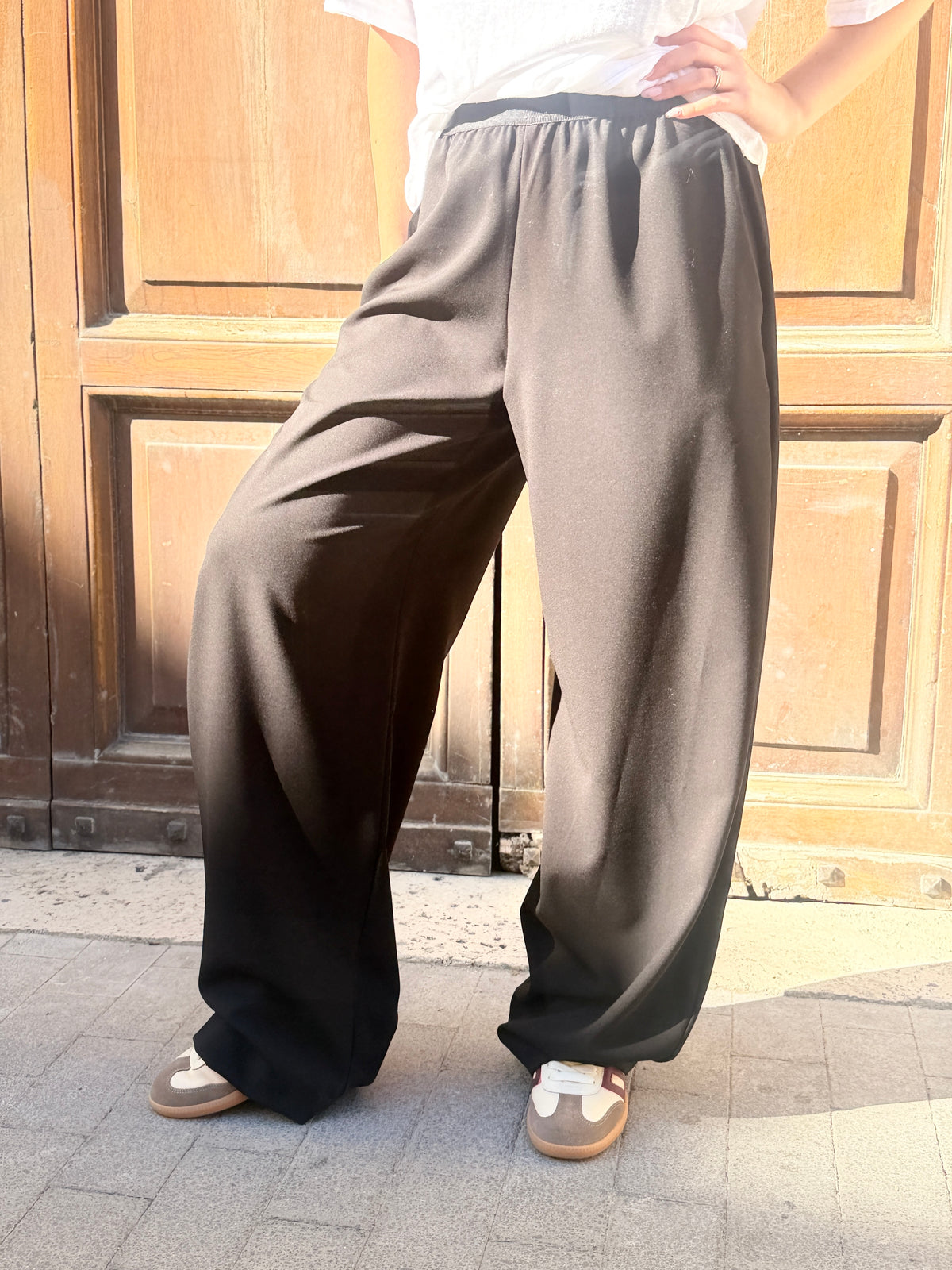 Tensione in Pantalone  barrel NERO