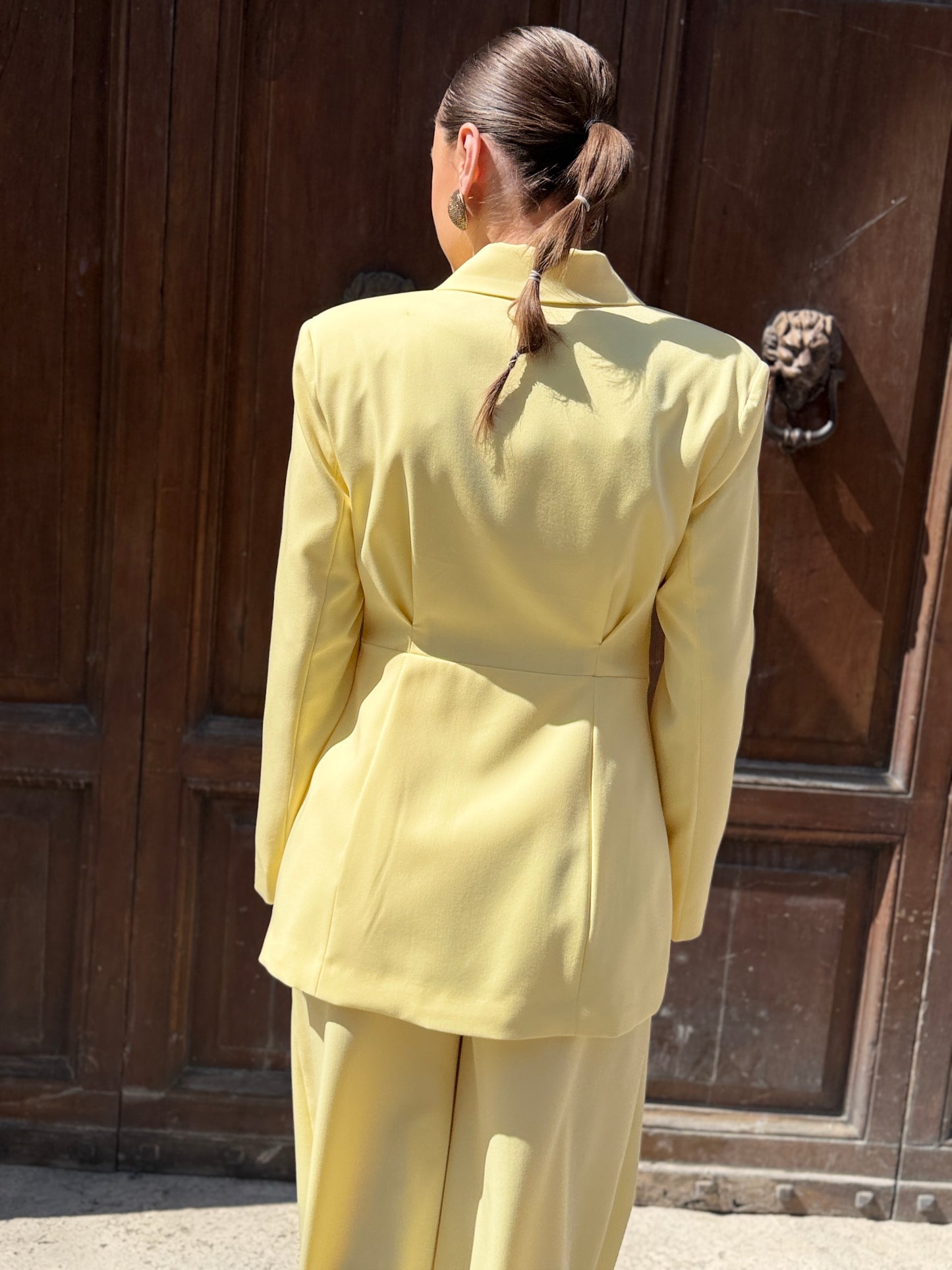 Haveone giacca con bottoni laterali GIALLO