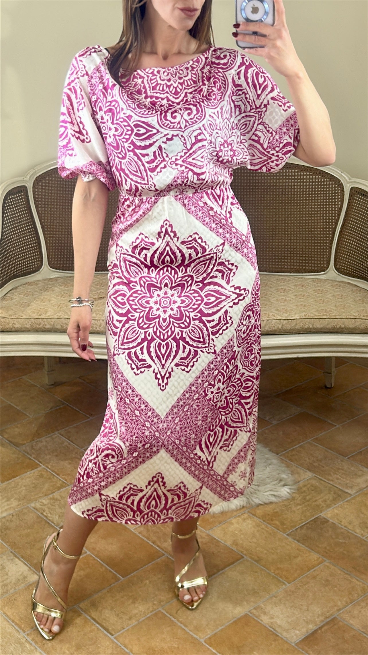 Anonyme Abito FRAME DRESS orchid