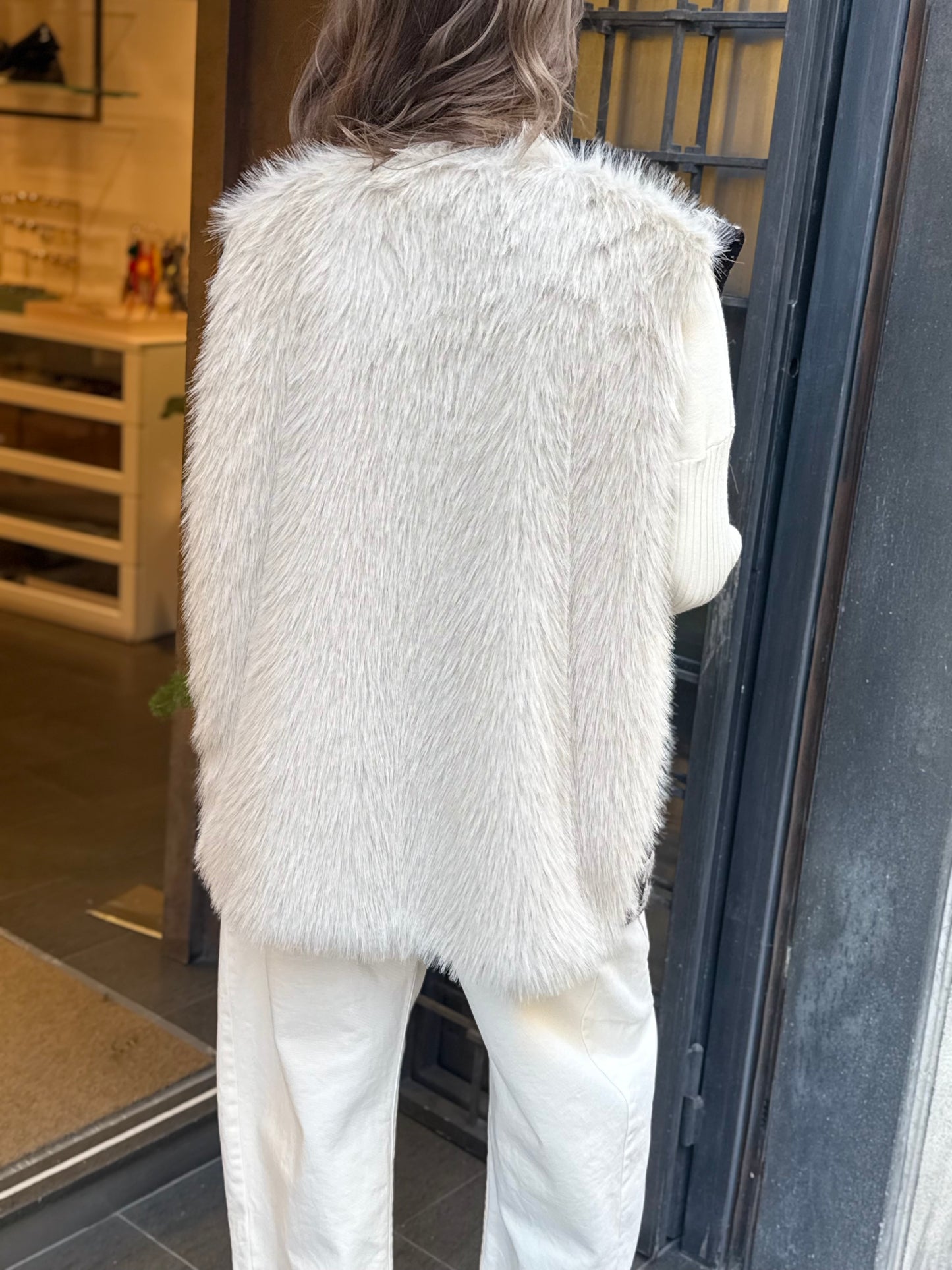 Tensione in Gilet etnico con ecopelliccia