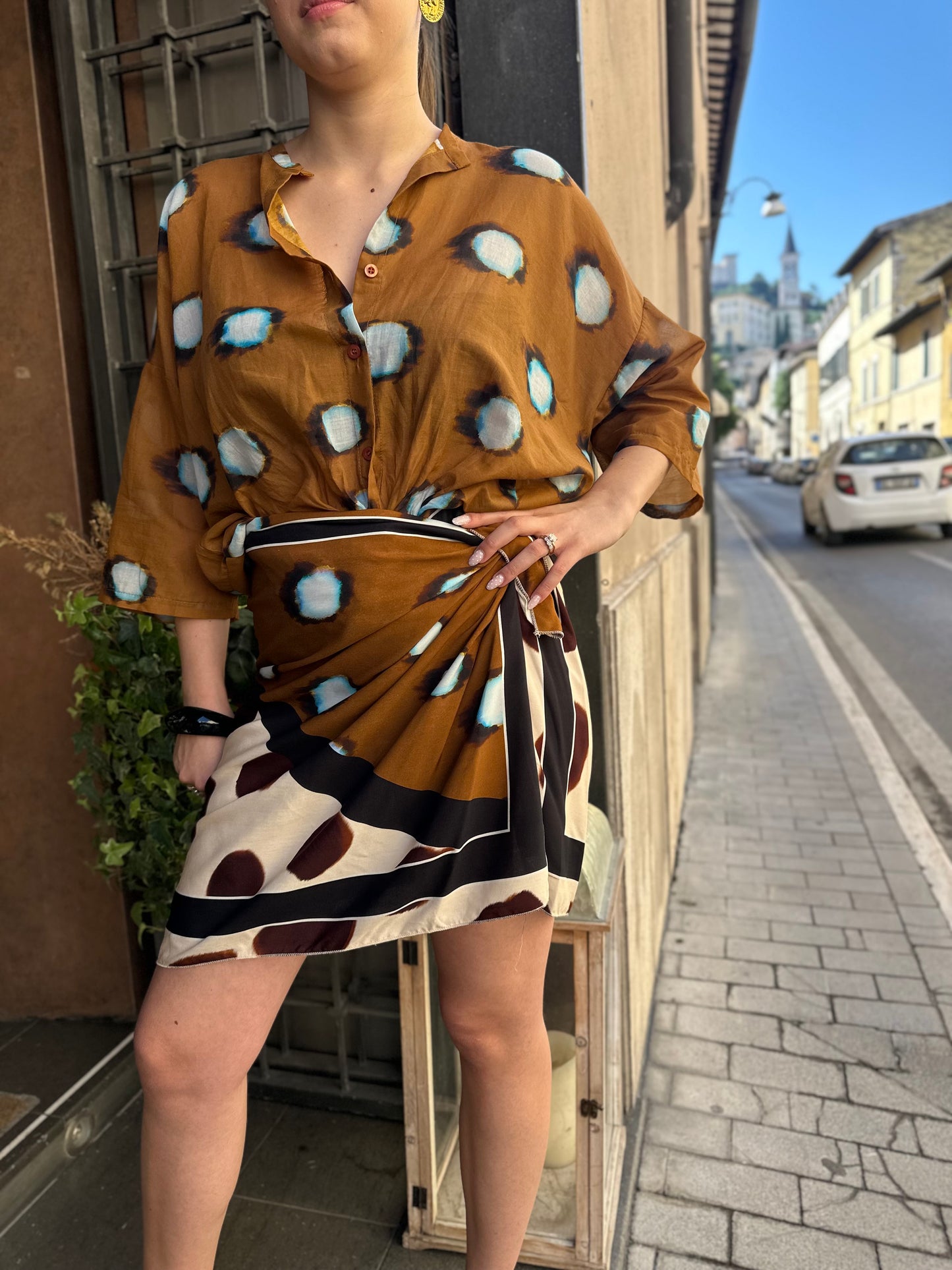 Tensione in Abito Tabacco/beige