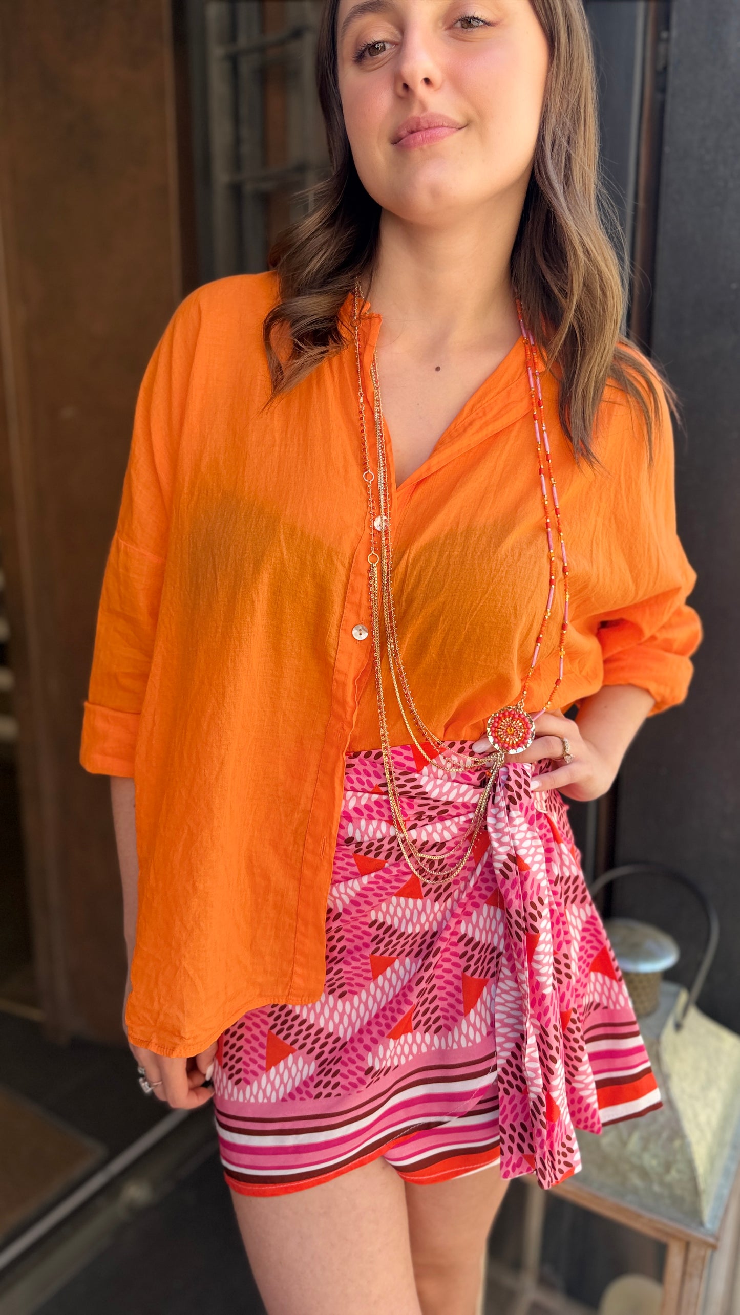 Tensione in Camicia Arancio