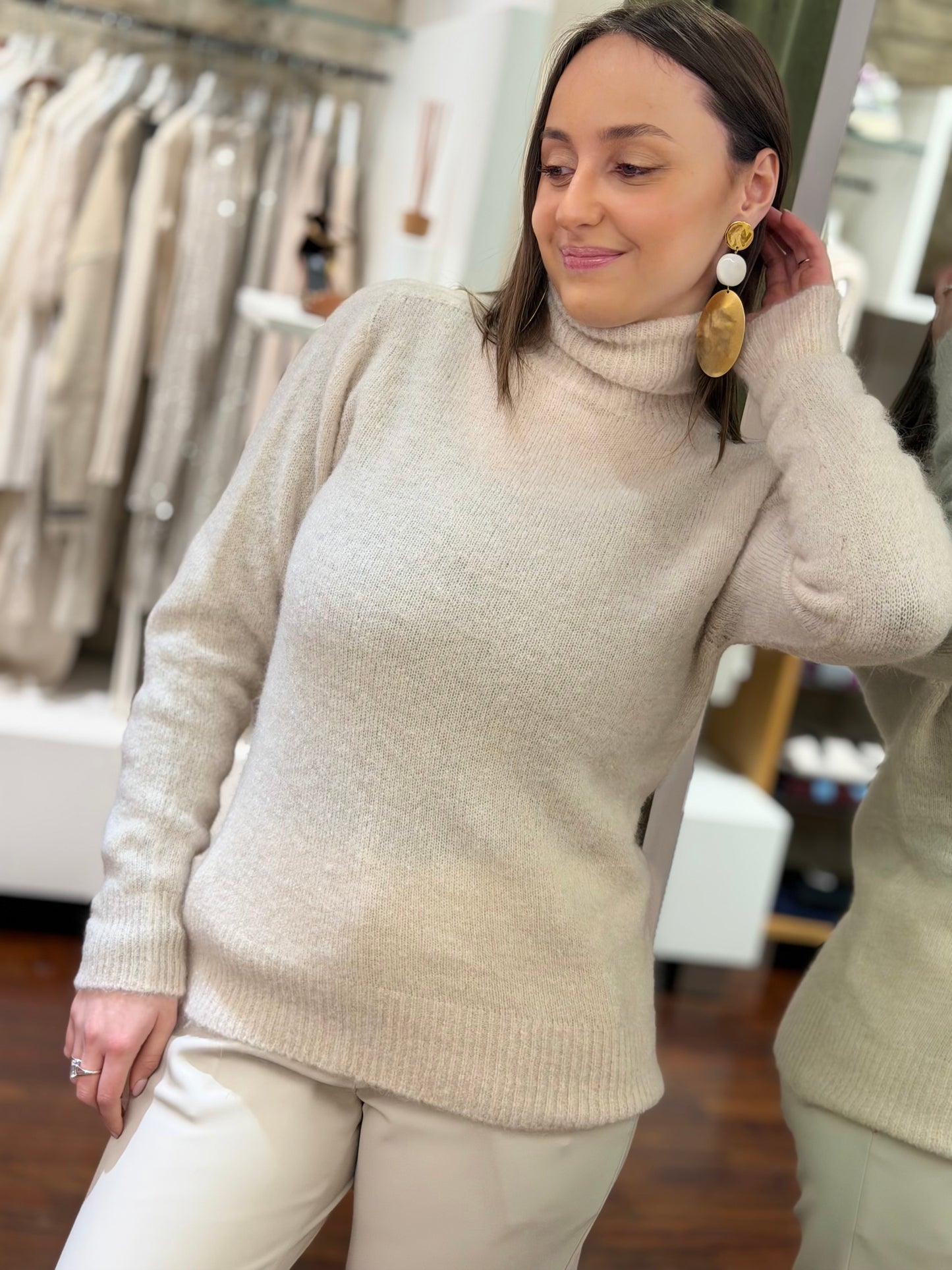 Tensione in Maglia collo alto in Mohair BURRO