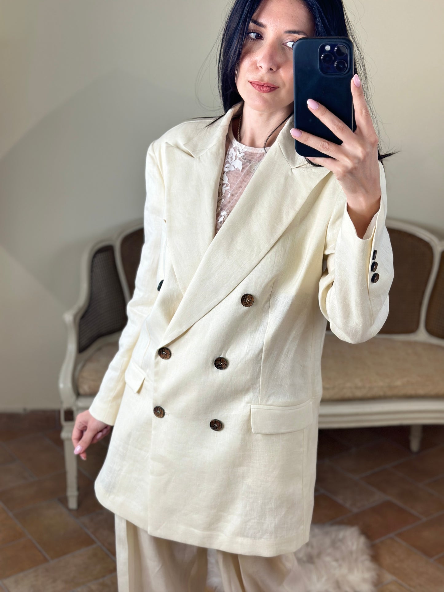 BohemianVì Giacca in lino