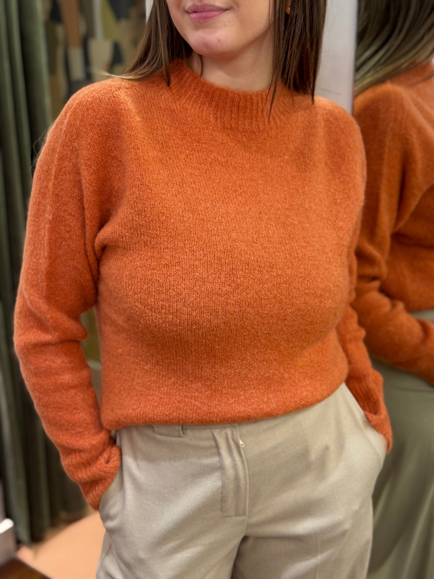 Tensione In Maglia in mohair ARANCIO