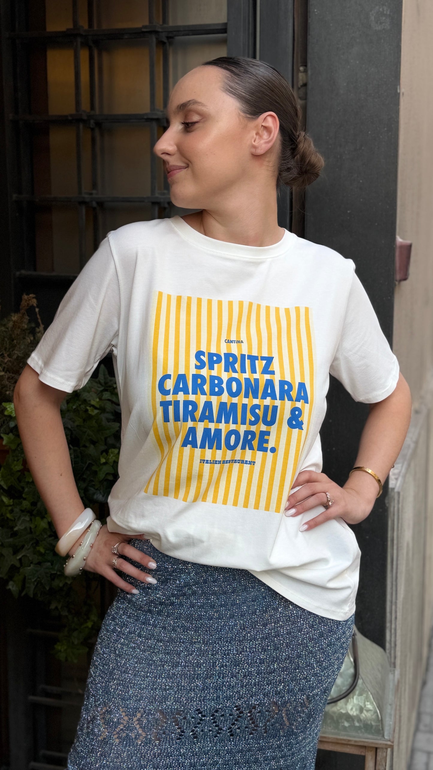 T-shirt "SPRITZ,CARBONARA...