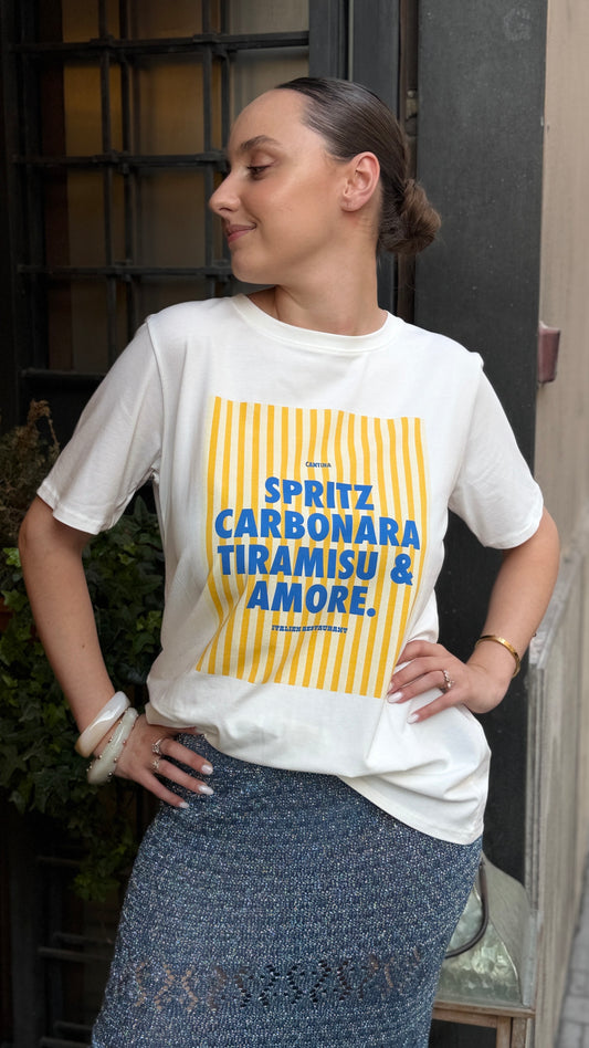 T-shirt "SPRITZ,CARBONARA...