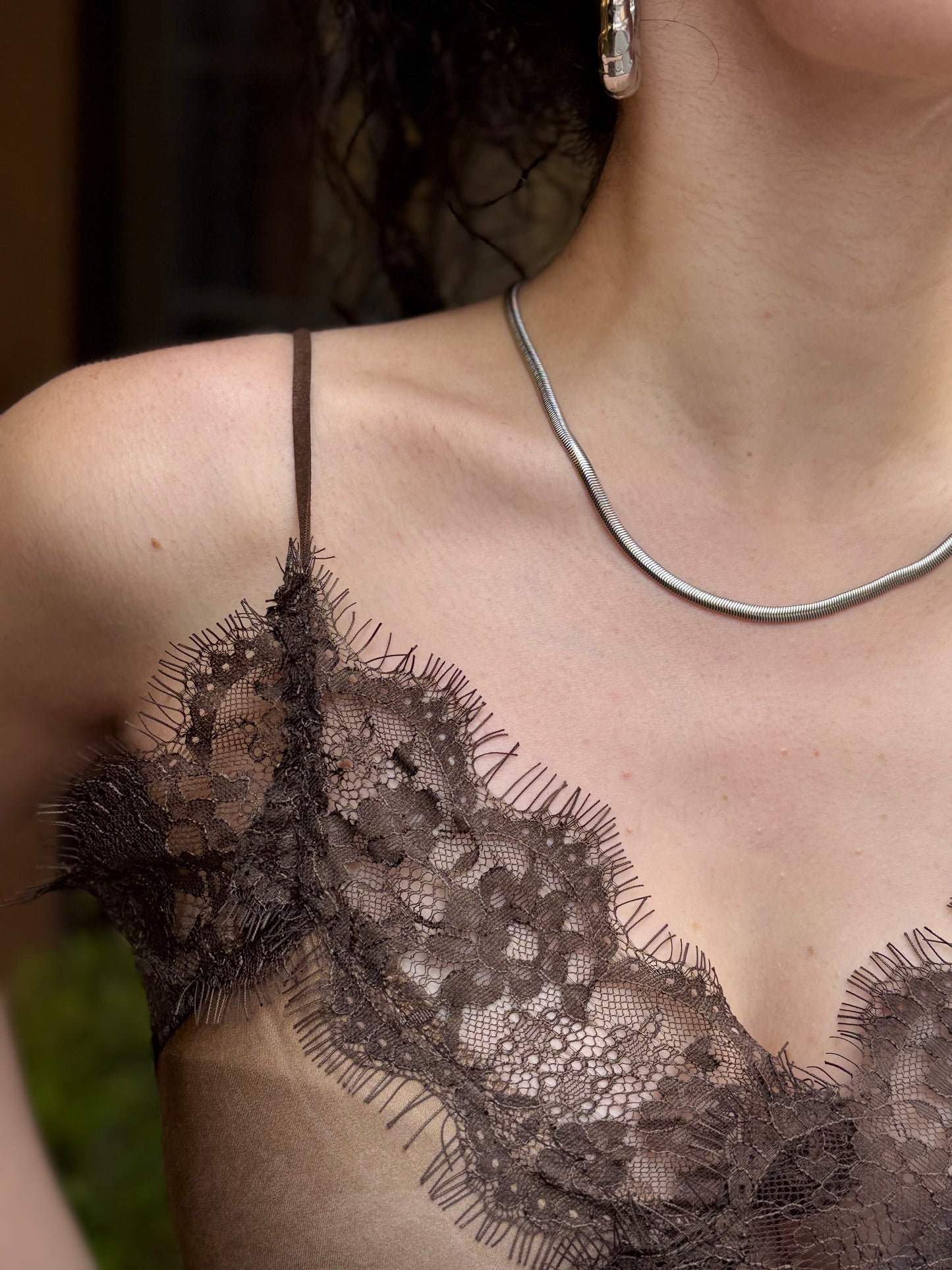 Top lingerie con stampa floreale e pizzo MORO