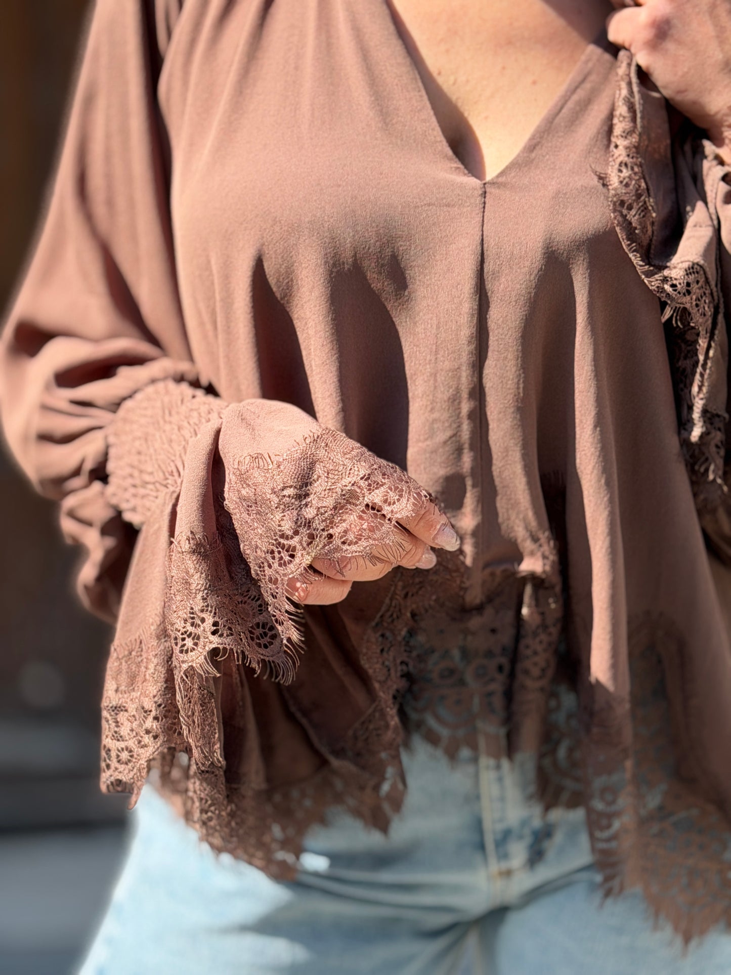 Tensione in Blusa con pizzo MORO