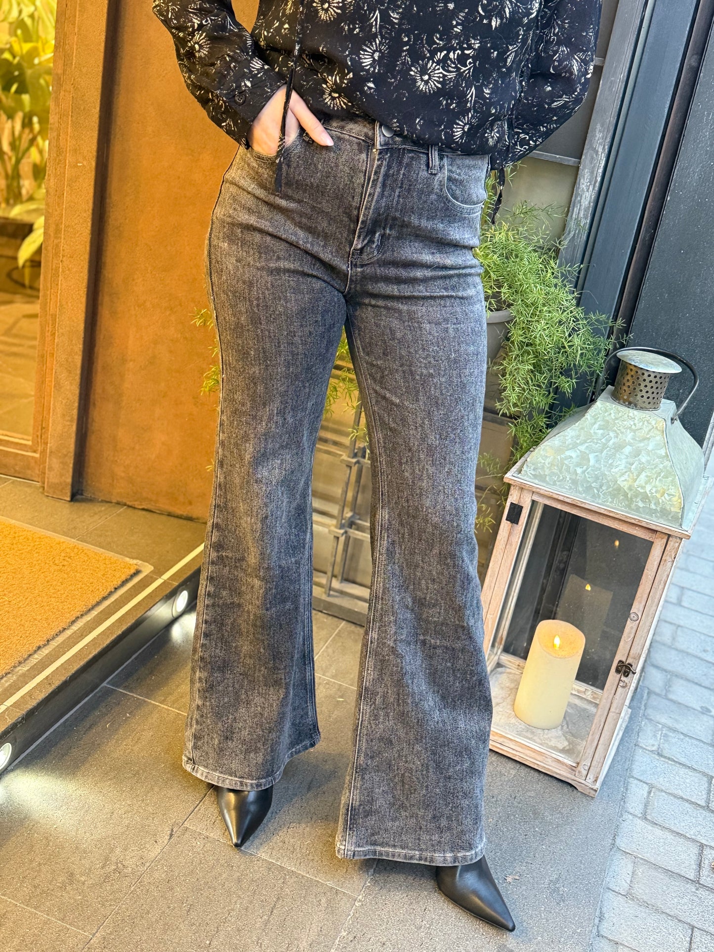 Jeans KELLY zampa GRIGIO